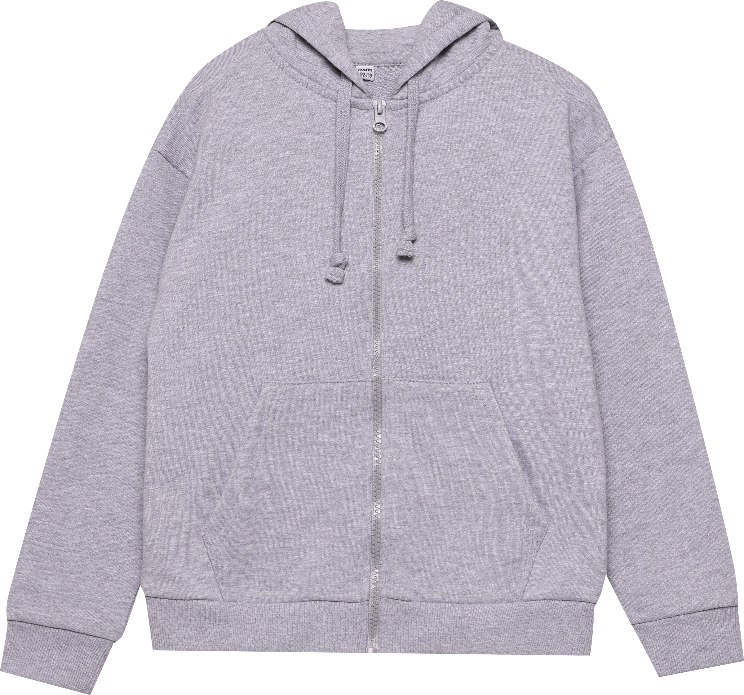 Изображение товара Детское худи INWIN цвета серый меланж из хлопка и полиэстера Арт. BD025-1