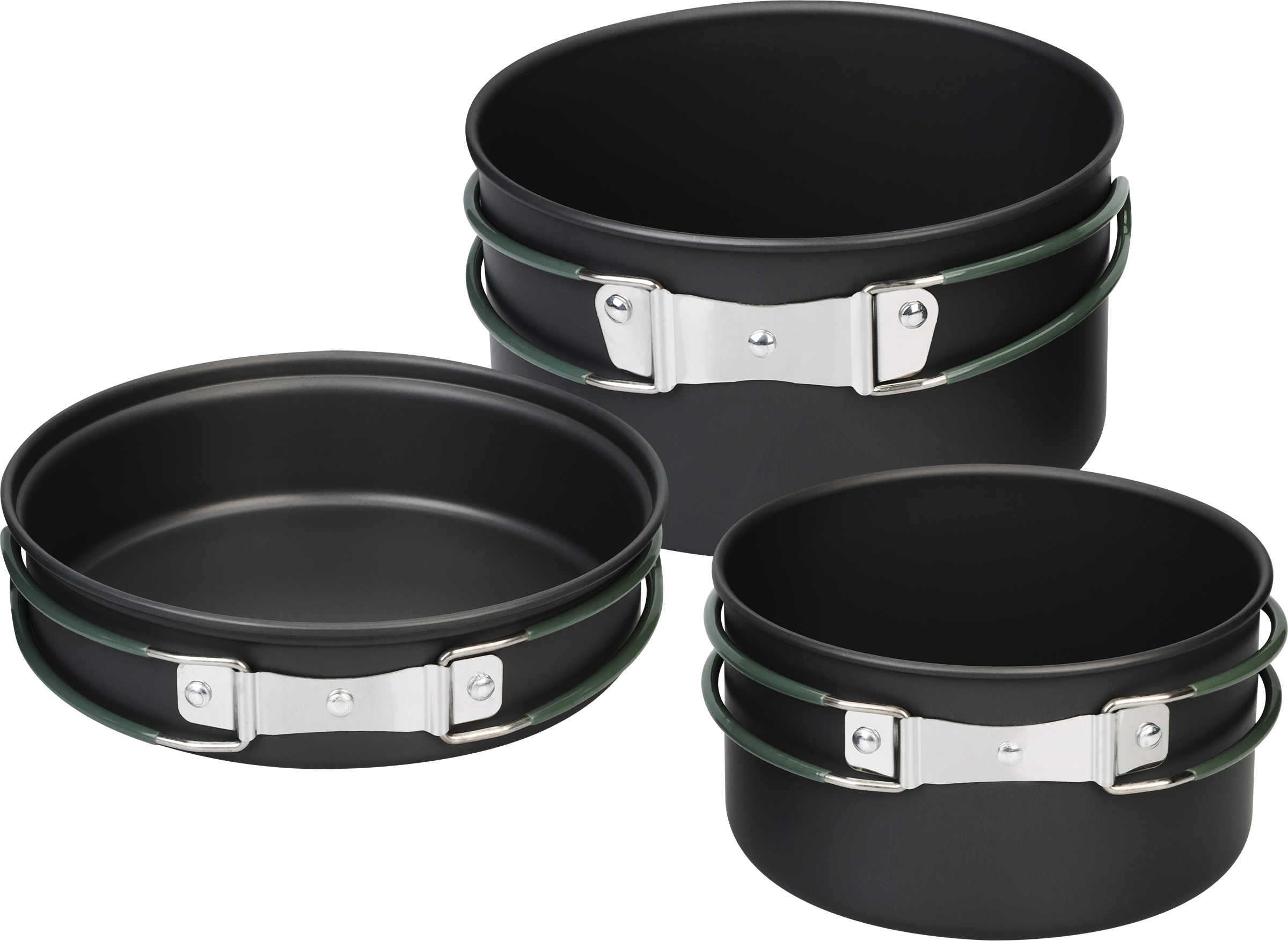 Изображение товара Набор походных котелков ACTIWELL 3 шт 0,75л, 0,85л и 1,7л для турпоходов