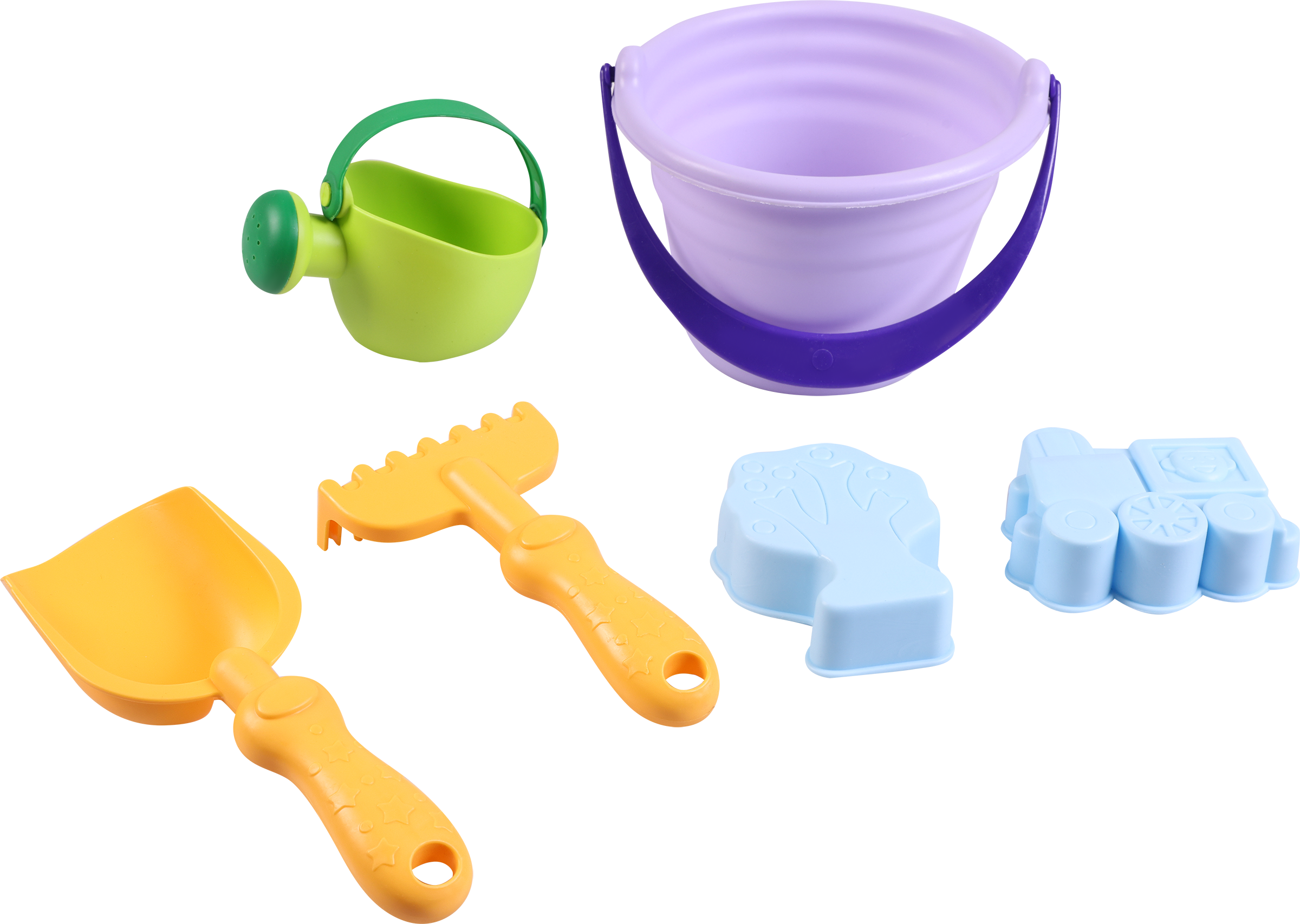 Изображение товара Набор игровой для песка BIGGA Ведерко с формочками, 6 предметов, 11см, Арт. B1045270