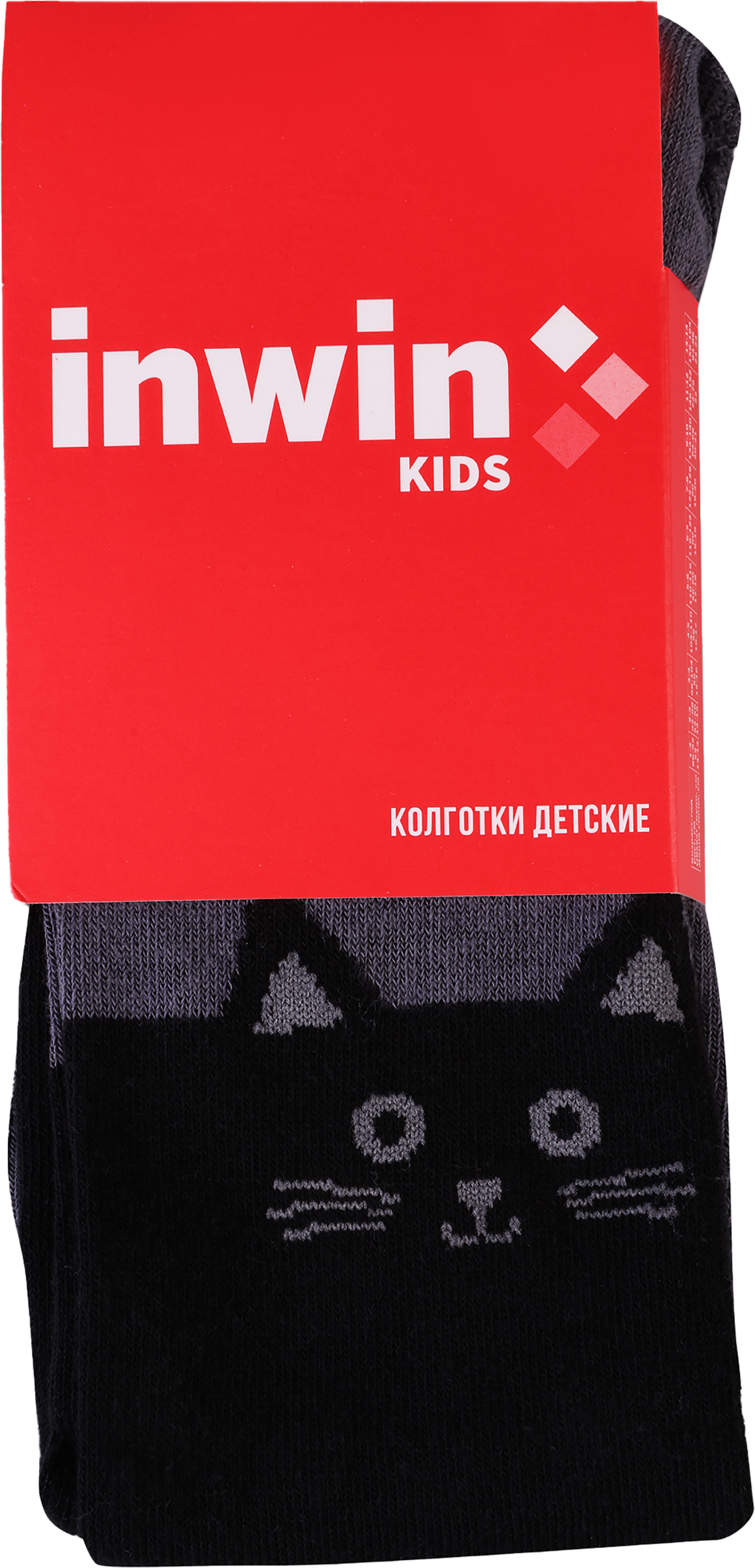 Изображение товара Колготки детские INWIN р. 110-140 с рисунком котик темный