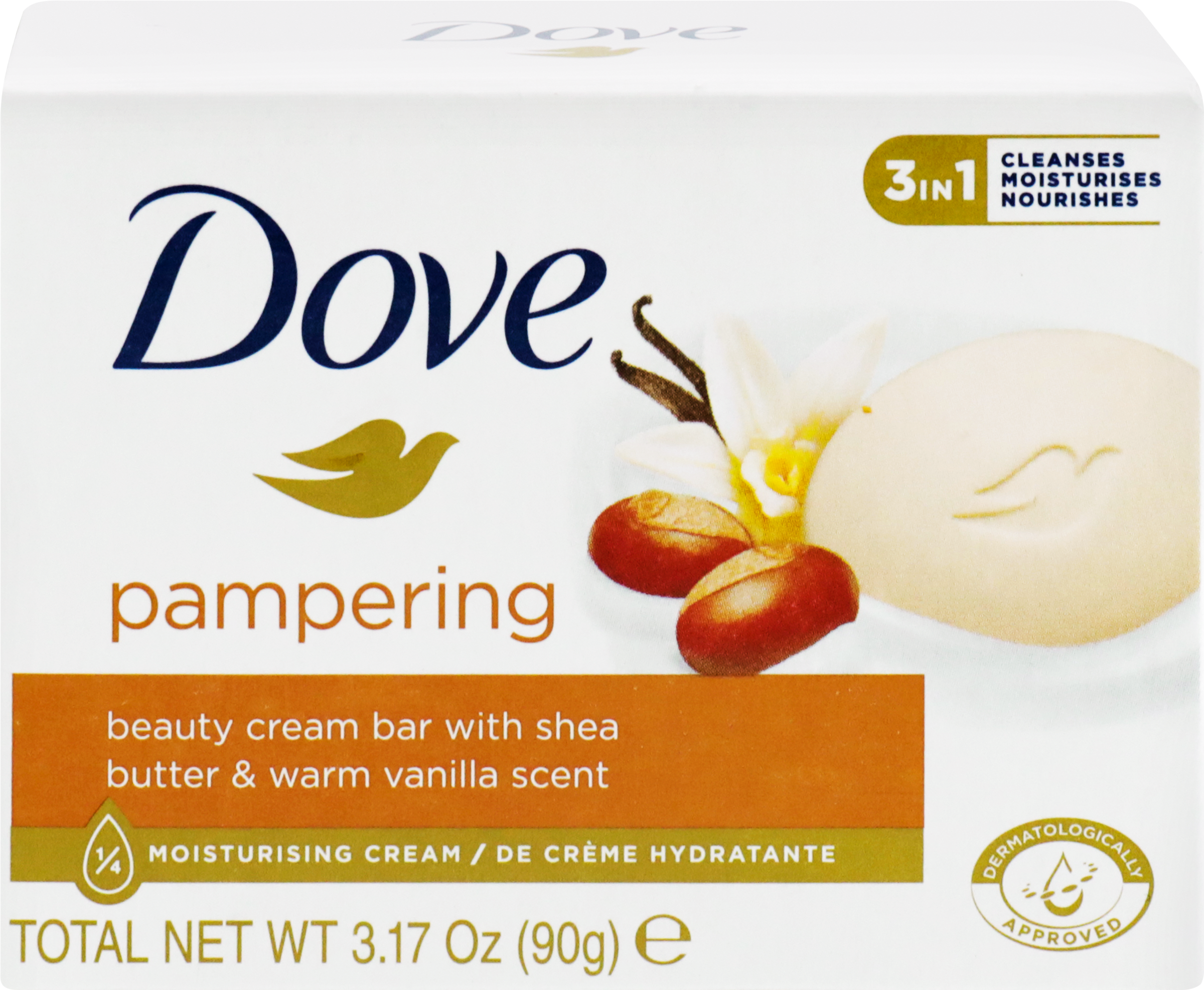 Изображение товара Крем-мыло DOVE Pampering с маслом ши и ароматом ванили, 90г