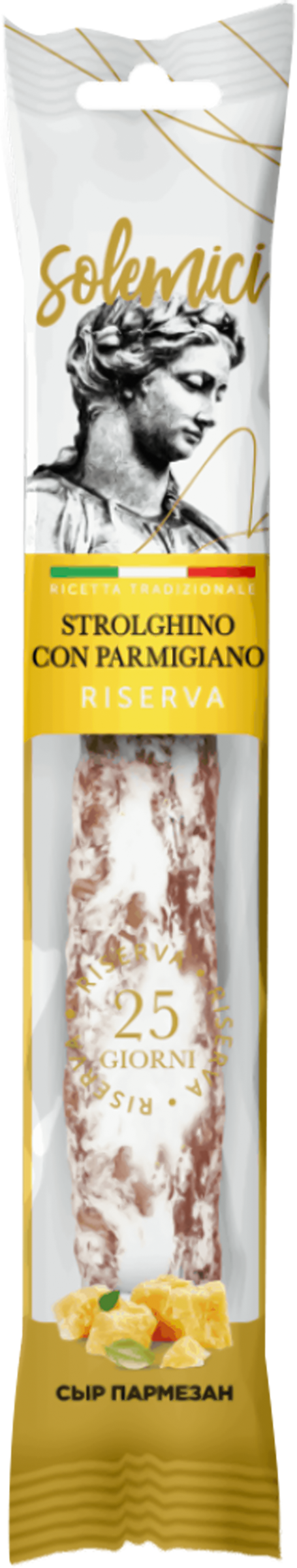 Изображение товара Колбаса сыровяленая SOLEMICI Strolghino con Parmigiano, 110г