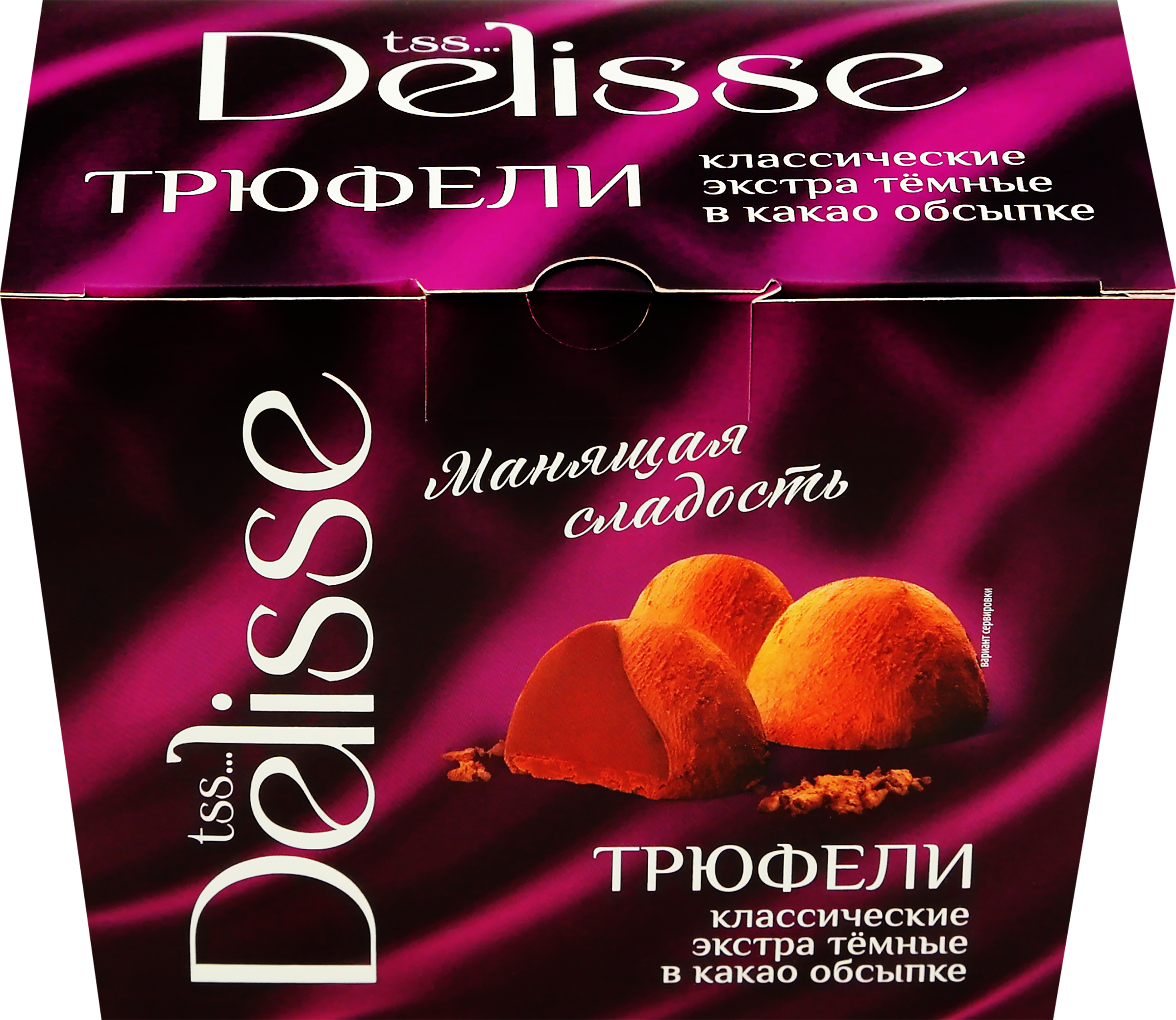 Изображение товара Конфеты DELISSE трюфель классический extra dark в какао обсыпке 175г