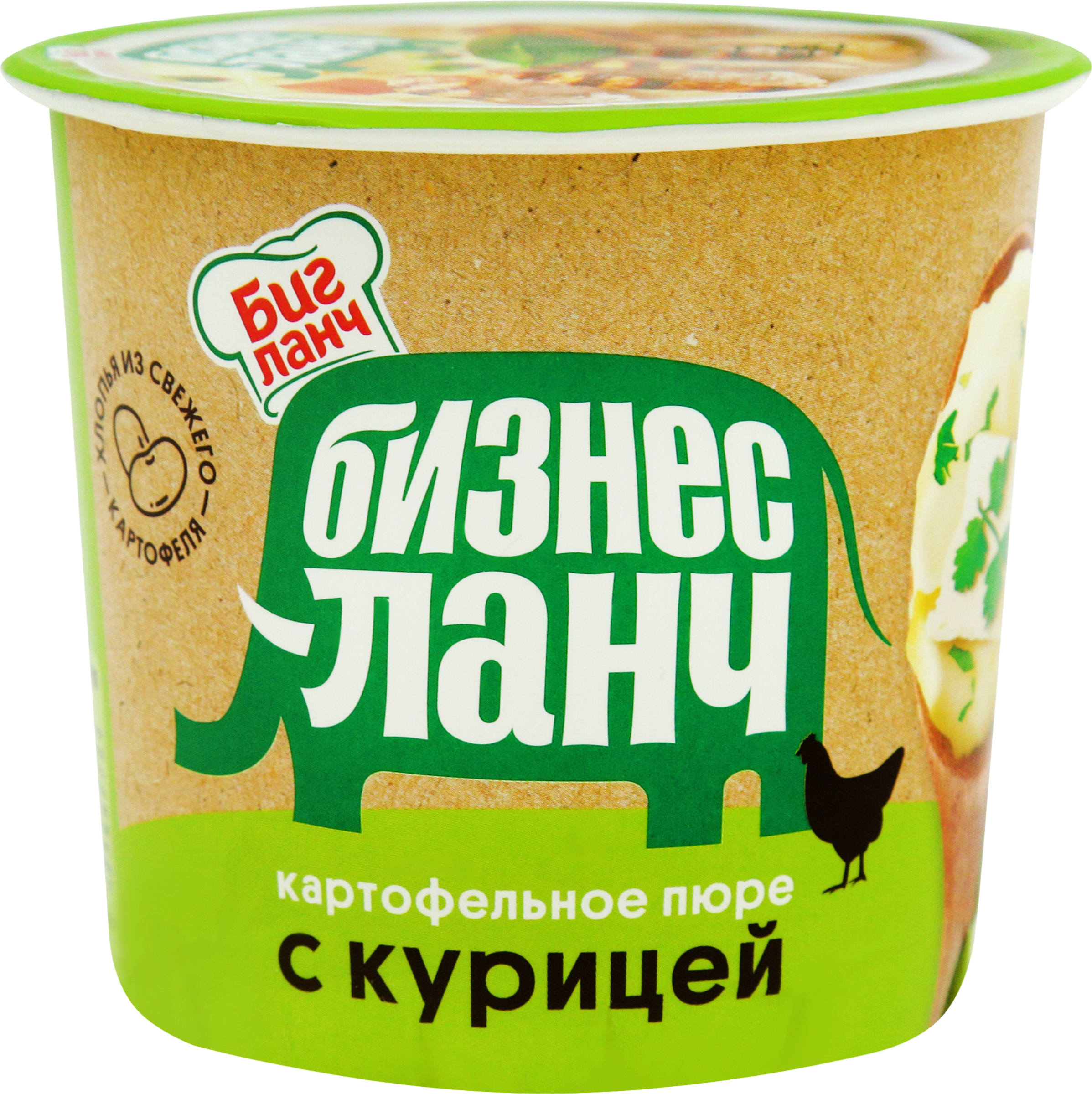 Изображение товара Пюре картофельное БИЗНЕС ЛАНЧ с курицей 40г быстрое питание удобное решение