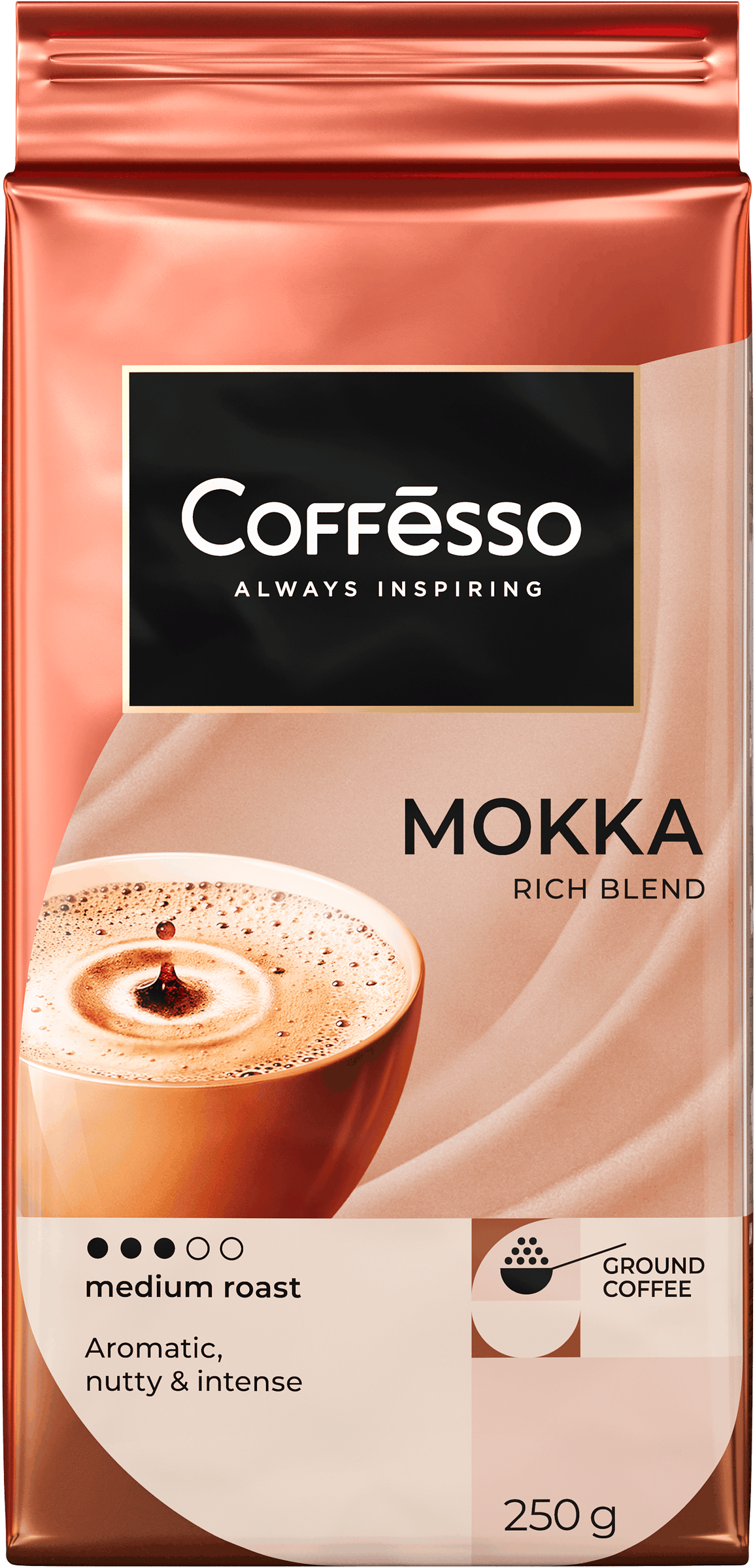 Изображение товара Кофе молотый COFFESSO Mokka 250 г насыщенный ароматный кофе
