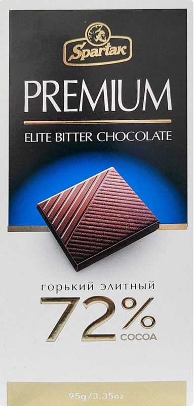 Изображение товара Шоколад горький СПАРТАК 72% какао, 95г