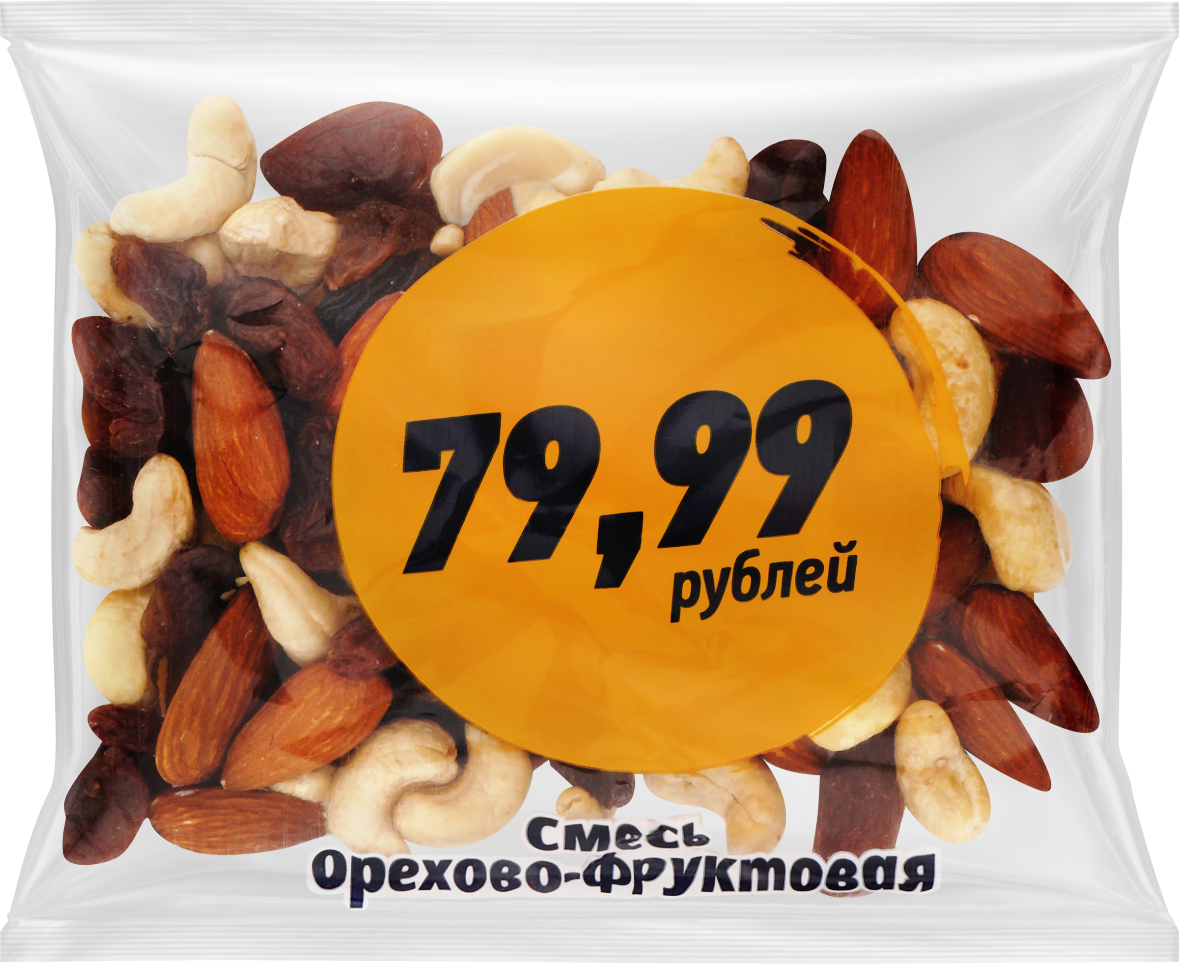 Изображение товара Смесь орехов и сухофруктов, 70г