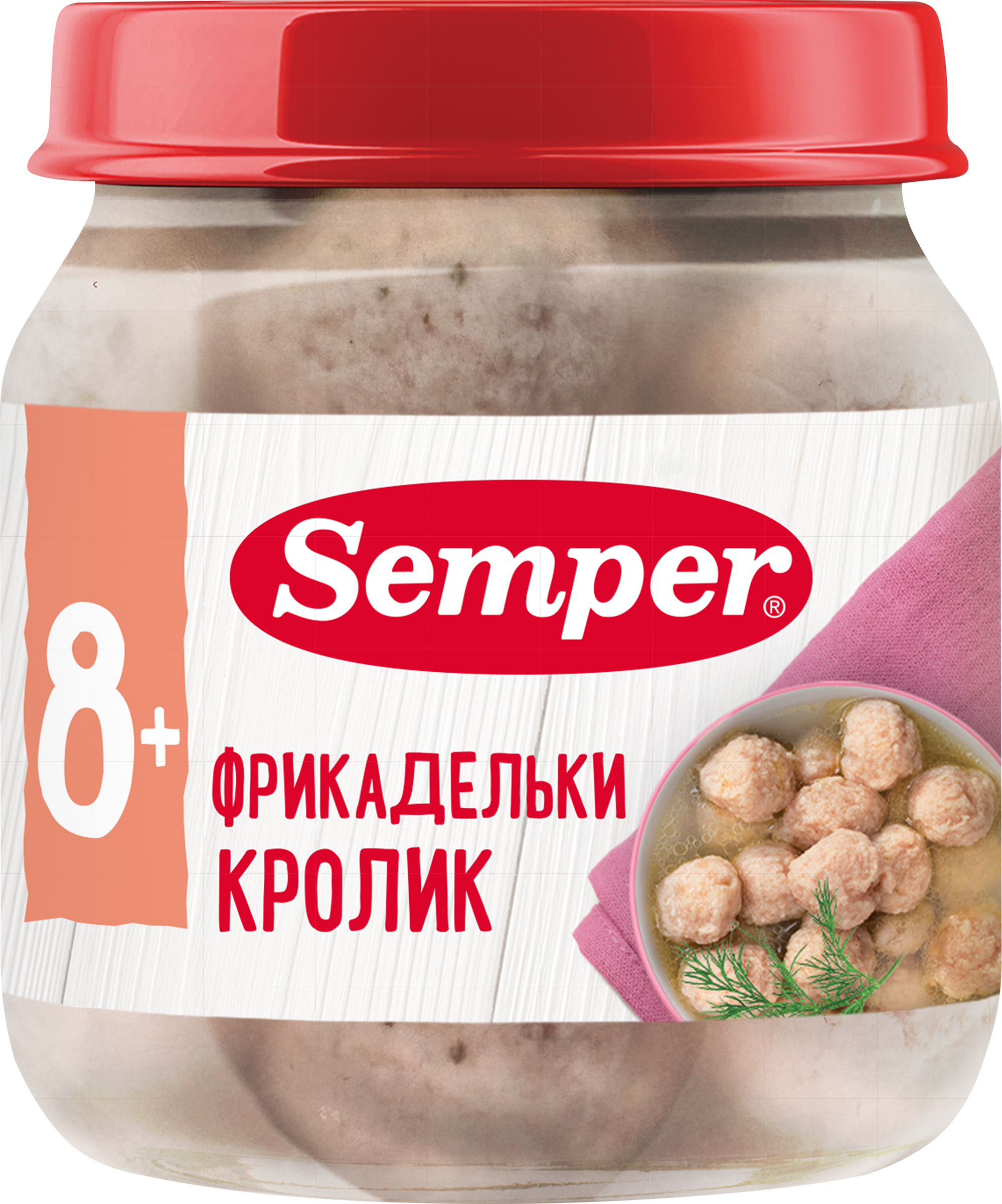 Изображение товара Фрикадельки мясные SEMPER Кролик, с 8 месяцев, 100г