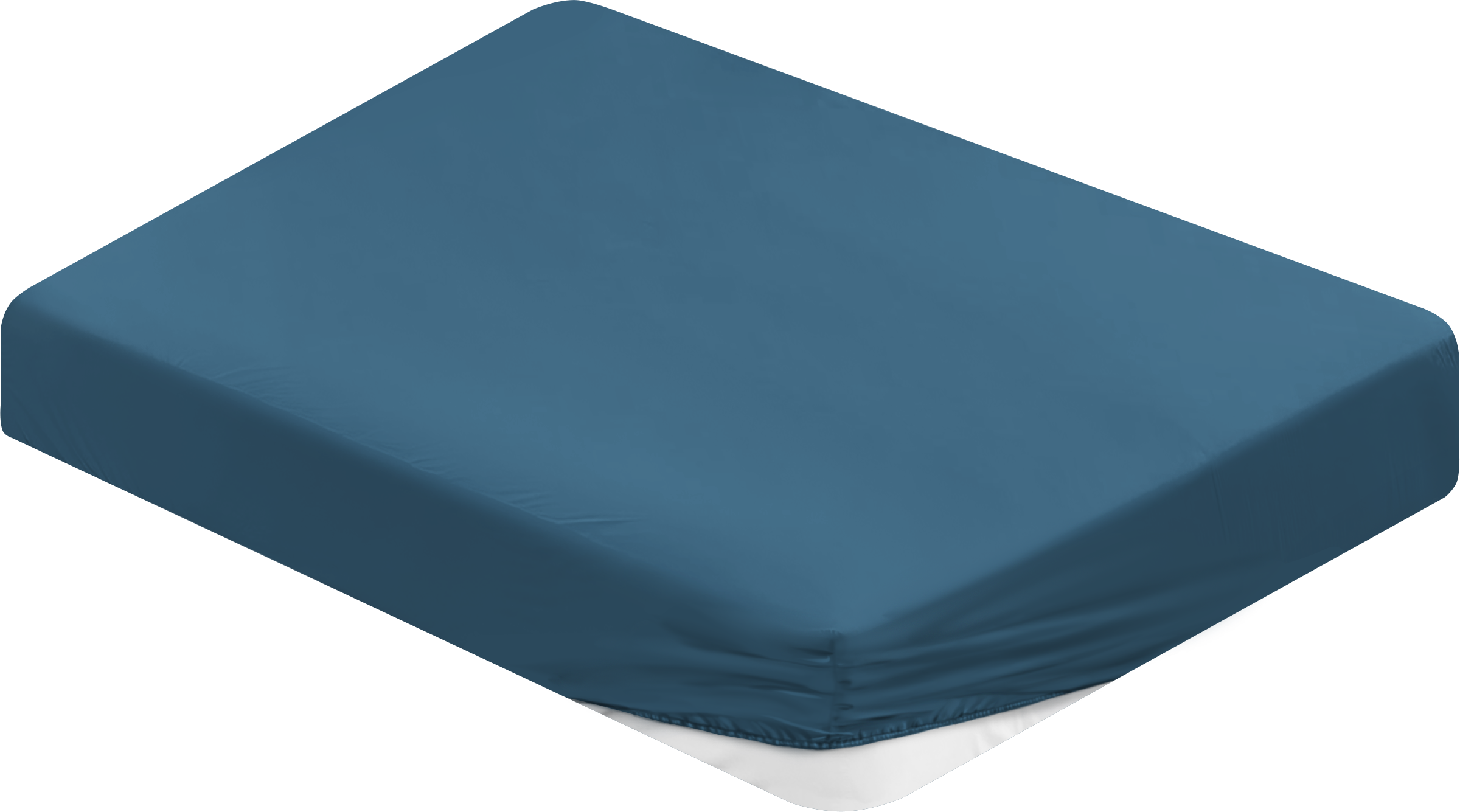 Изображение товара Простыня на резинке HOMECLUB 140х200см синяя поплин