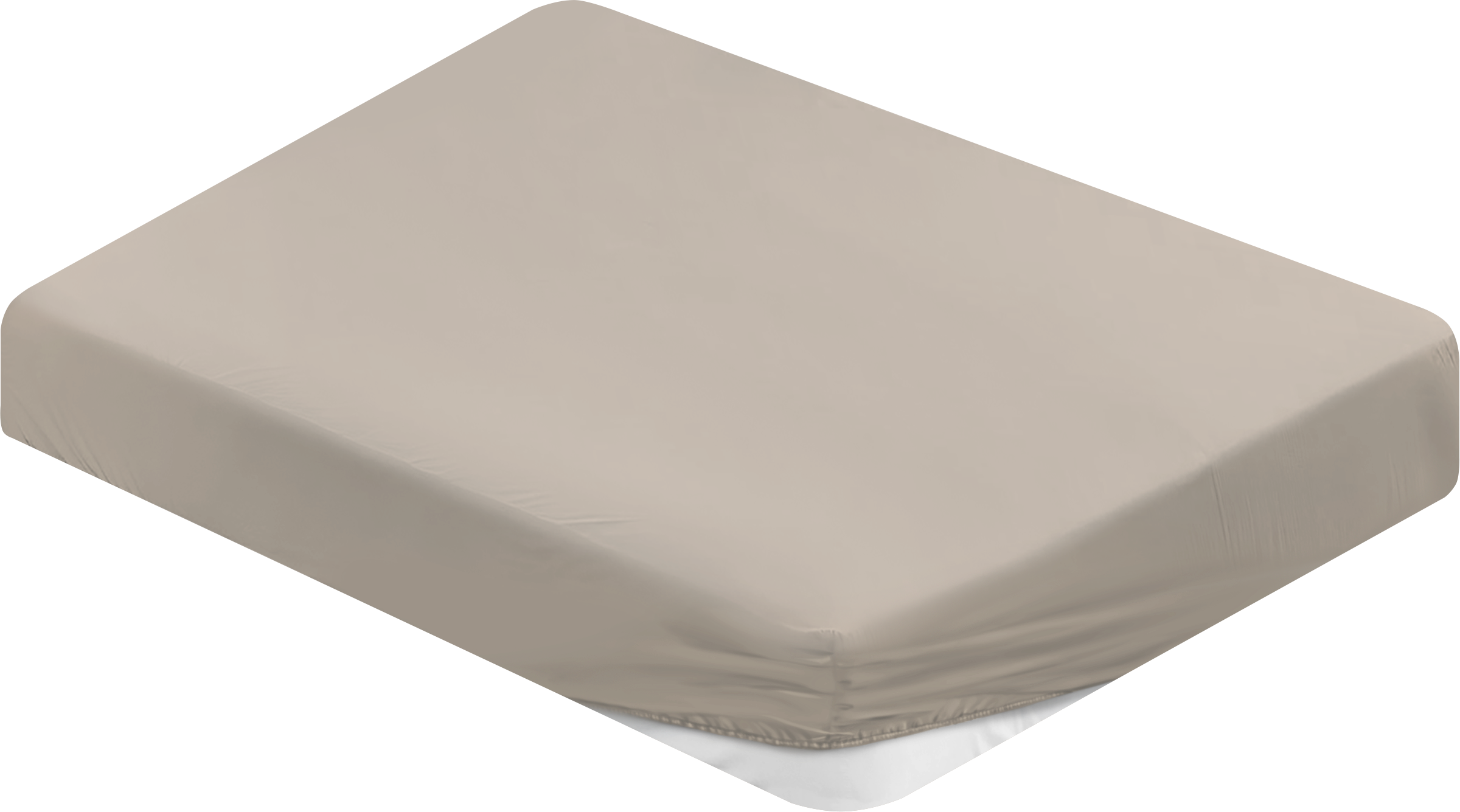 Изображение товара Простыня на резинке HOMECLUB 180х200см из поплина бежевый удобство и качество