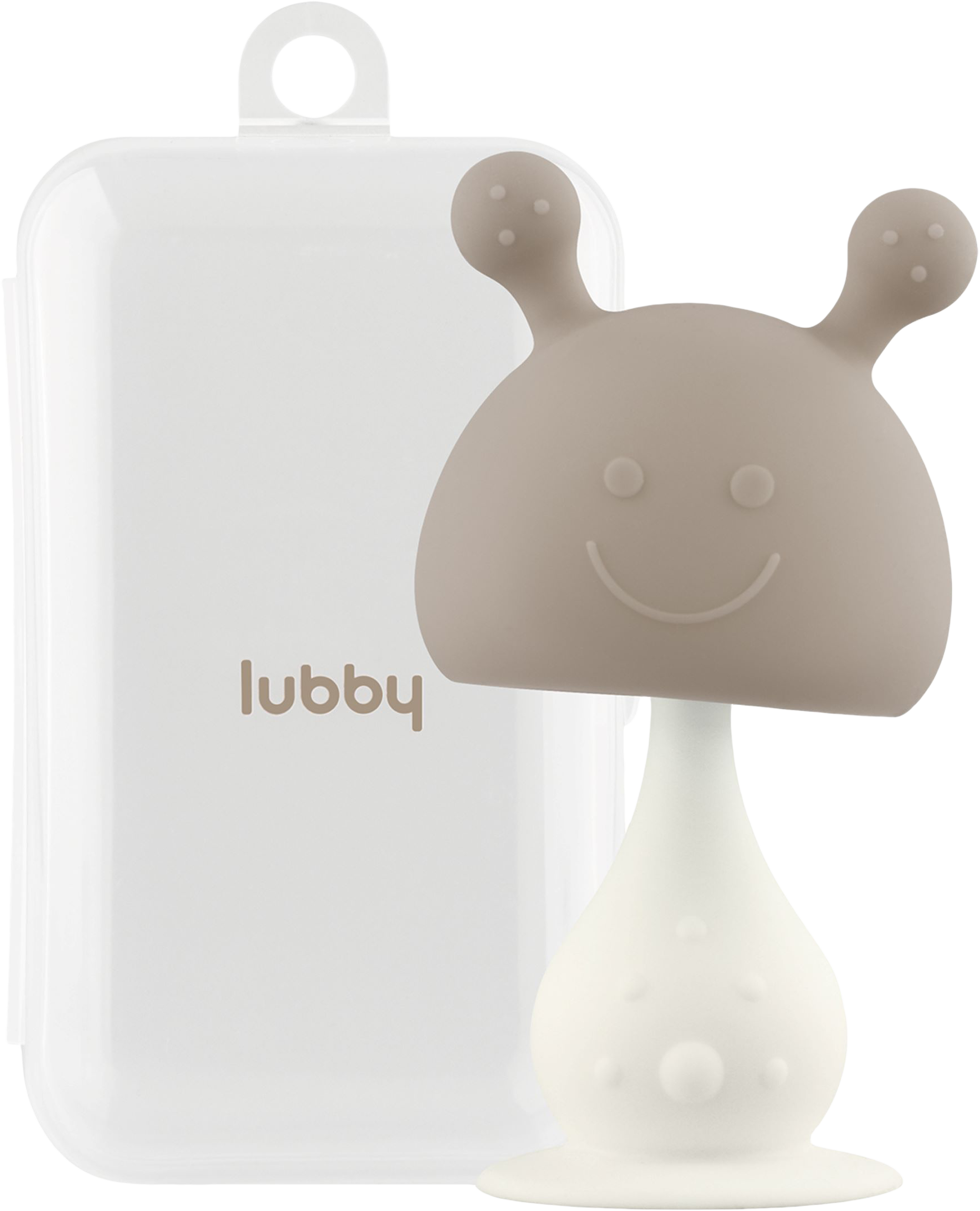 Изображение товара Прорезыватель-погремушка LUBBY White 2в1 на присоске в кейсе