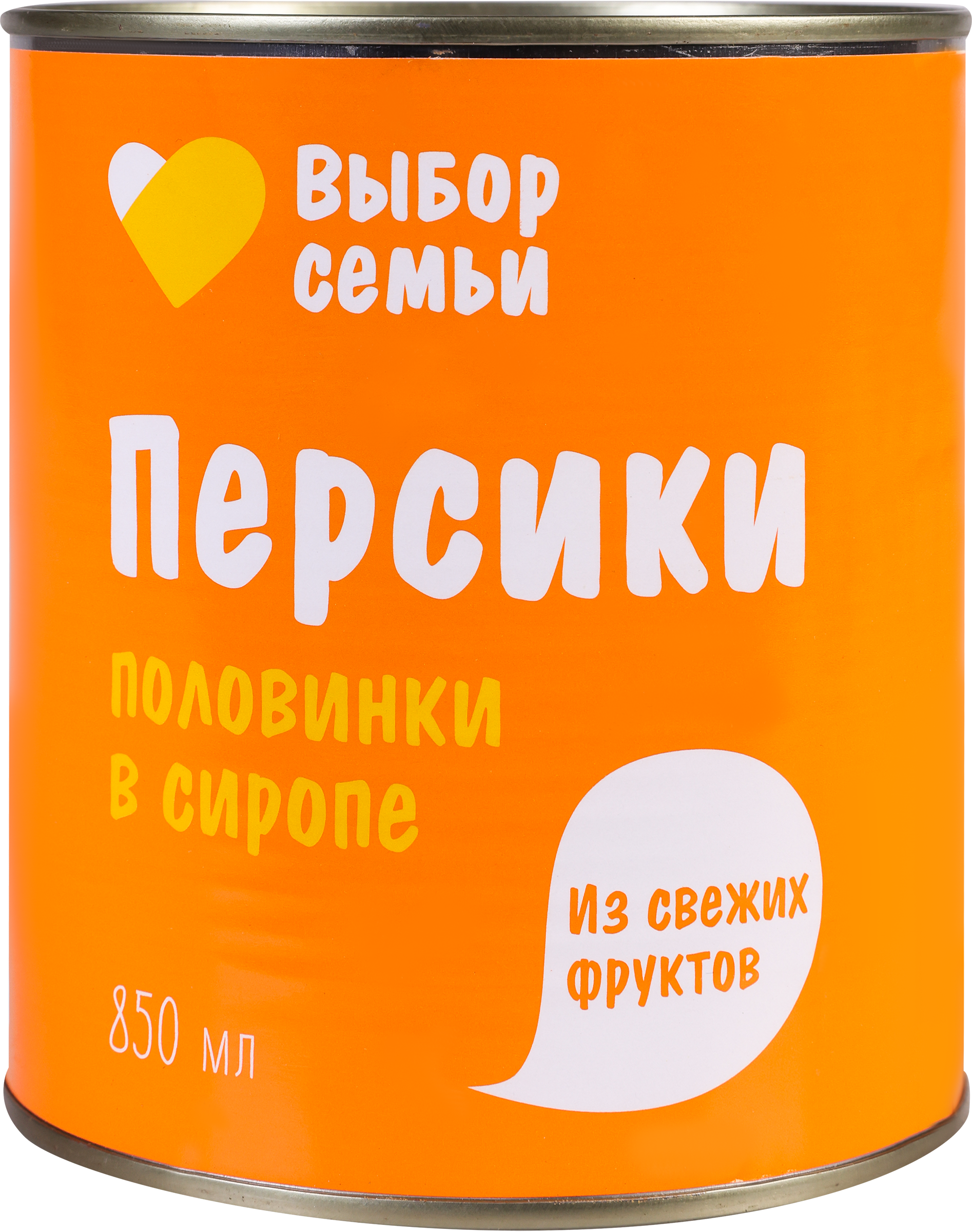 Изображение товара Персики ВЫБОР СЕМЬИ половинки в сиропе, 850мл