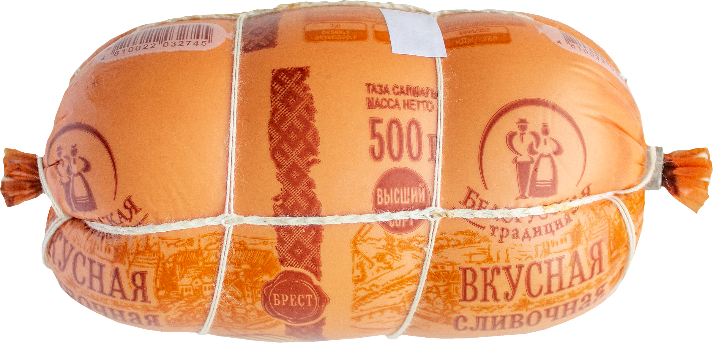 Изображение товара Колбаса вареная БЕЛОРУССКАЯ ТРАДИЦИЯ Вкусная Сливочная, высший сорт, 500г