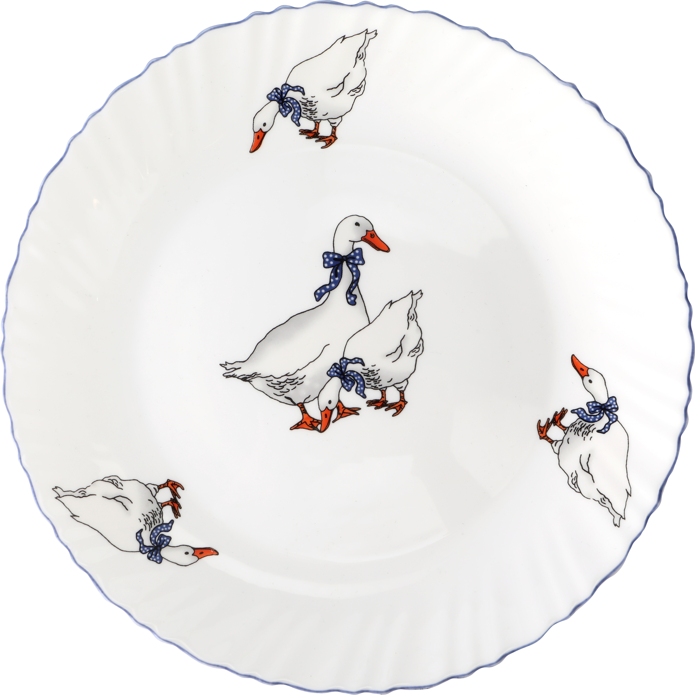 Изображение товара Обеденная тарелка HOMECLUB Гуси 24см стекло деколь Китай
