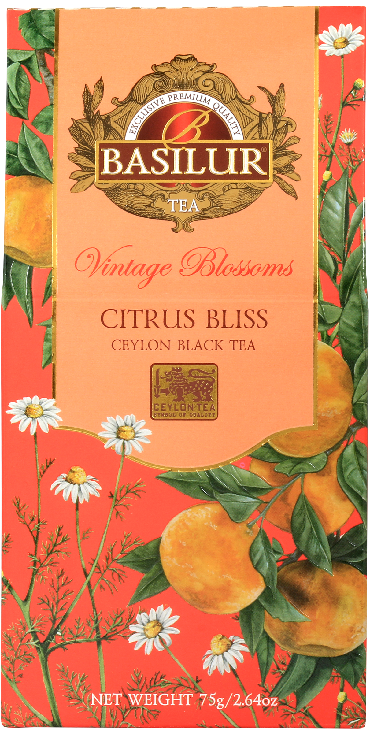 Изображение товара BASILUR Винтажные цветы Цитрусовое наслаждение, черный листовой 75г