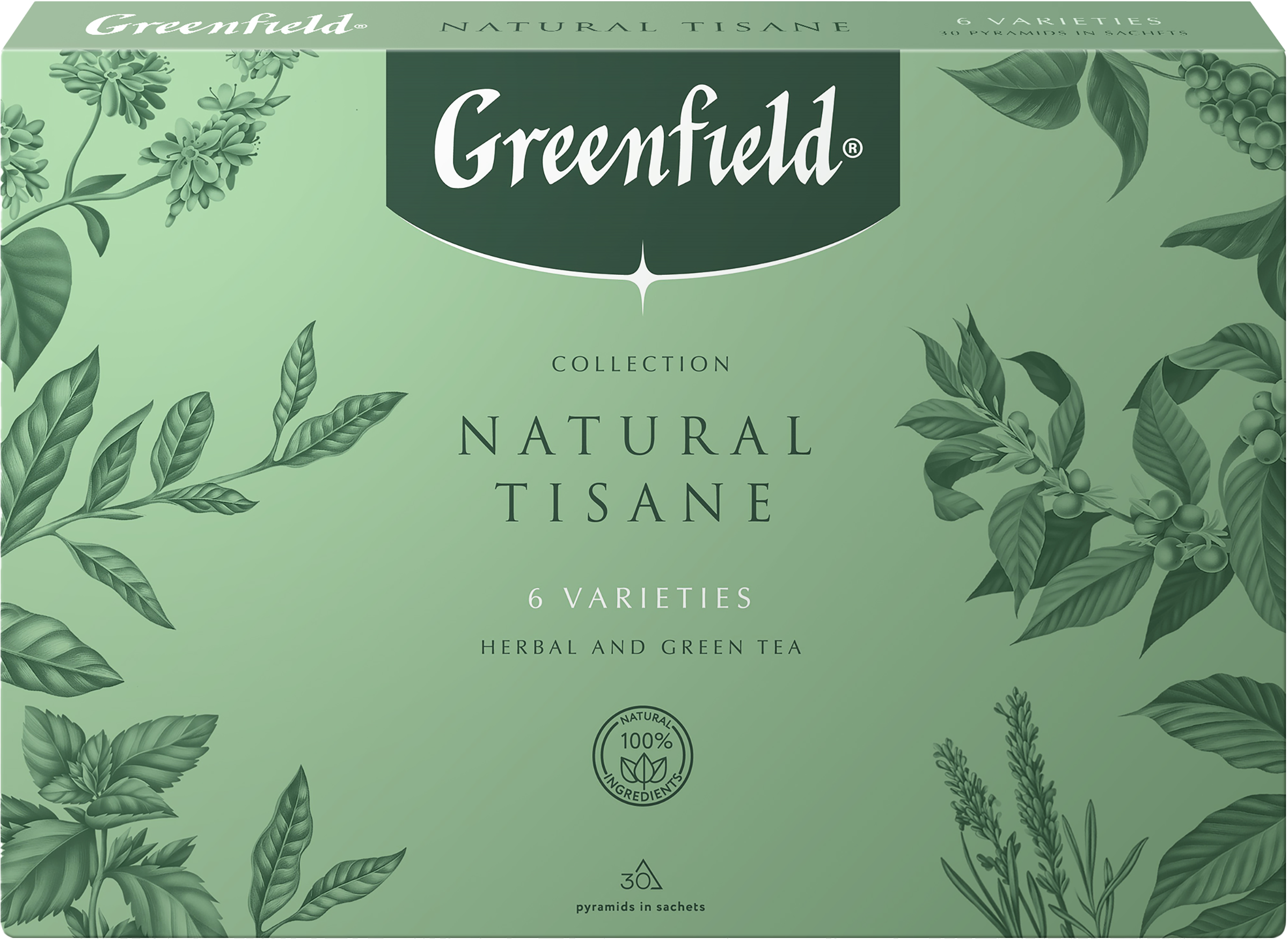 Изображение товара Набор чайных напитков Greenfield Natural Tisane 6 видов 30 пакетов
