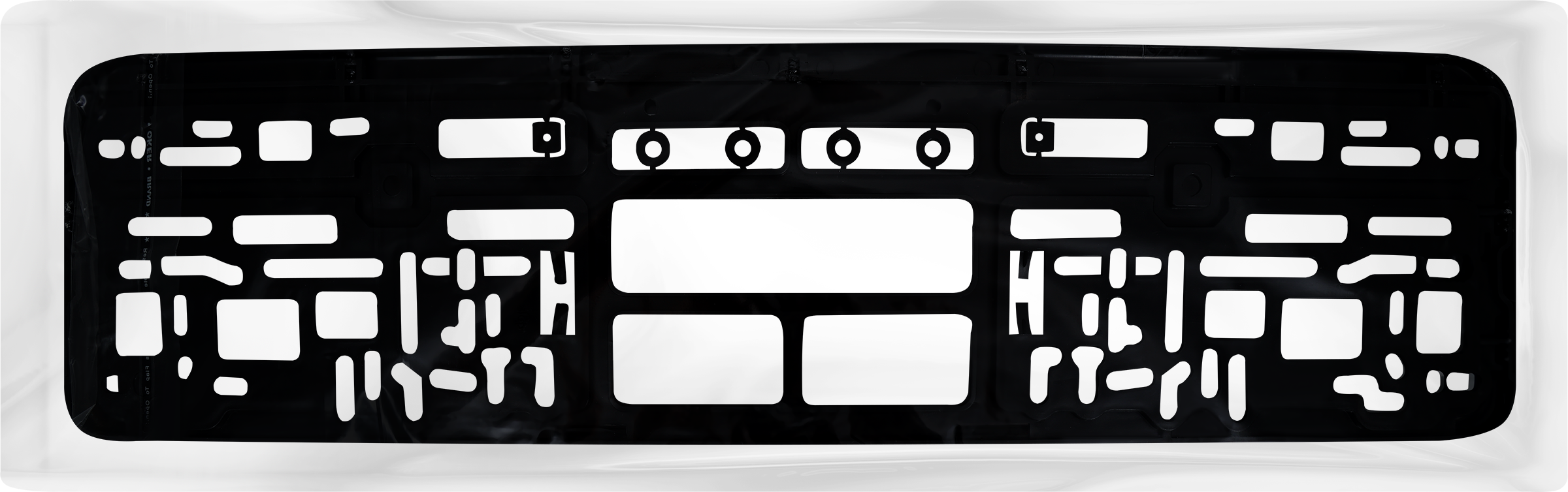 Изображение товара Рамка под номерной знак 365 ДНЕЙ, АВС-пластик, 52х14 см, черная