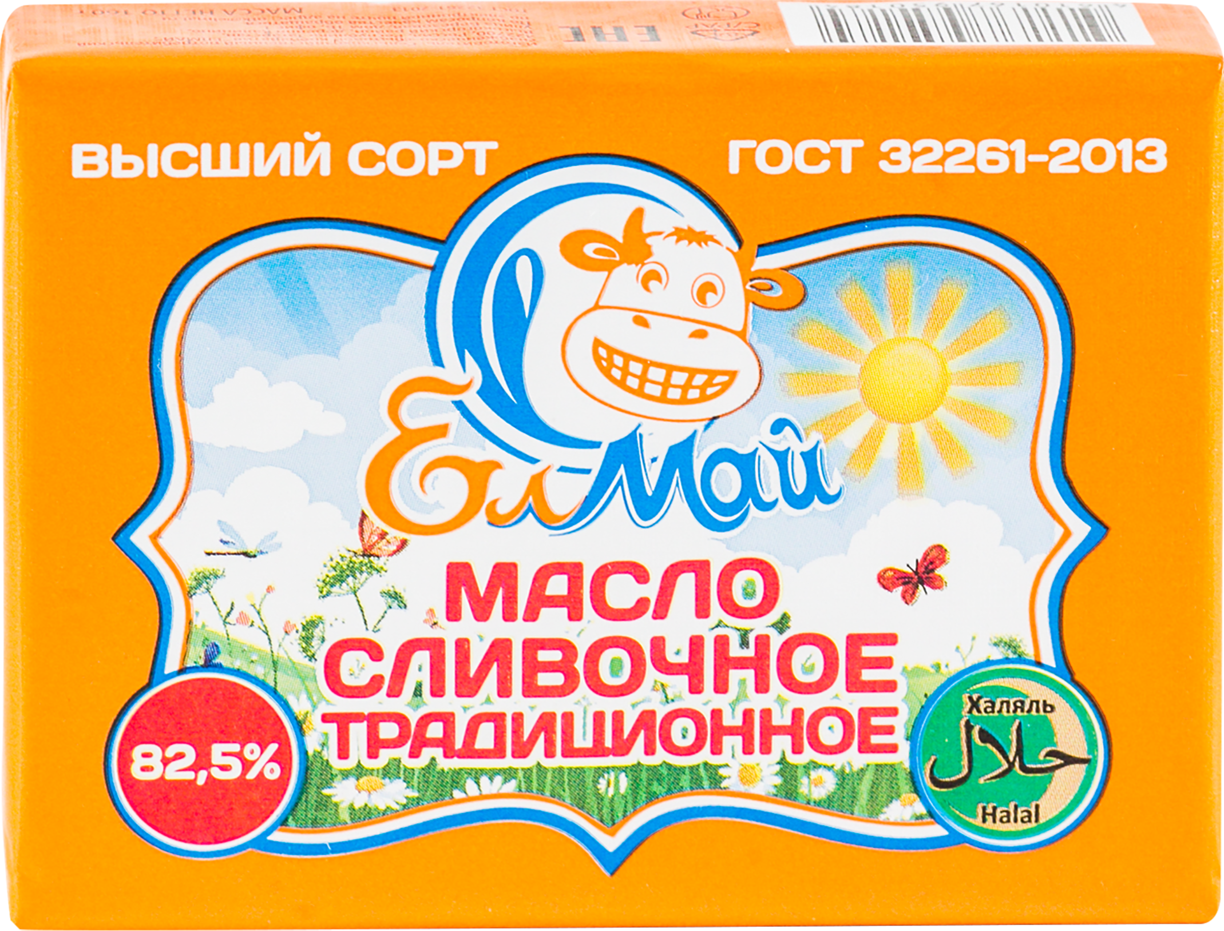 Изображение товара Масло сливочное ЕЛМАЙ Традиционное 82,5% Халяль, без змж, 160г
