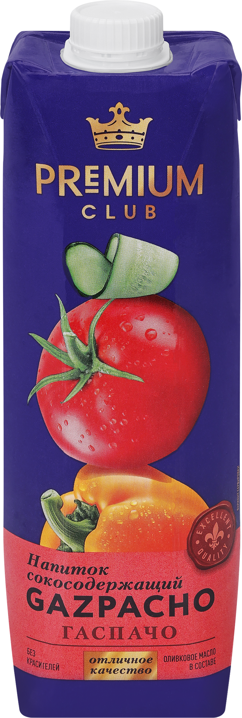 Изображение товара Напиток сокосодержащий PREMIUM CLUB Гаспачо из овощей 1л натуральный