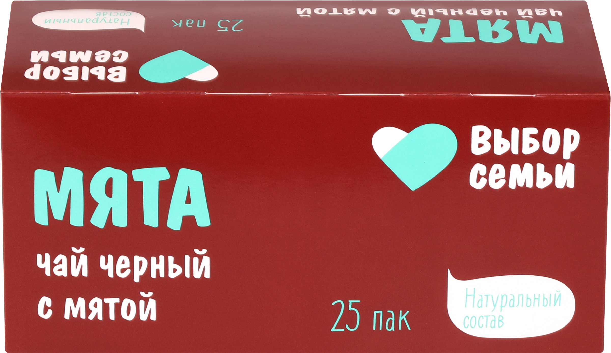Изображение товара Чай черный ВЫБОР СЕМЬИ с мятой, 25пак