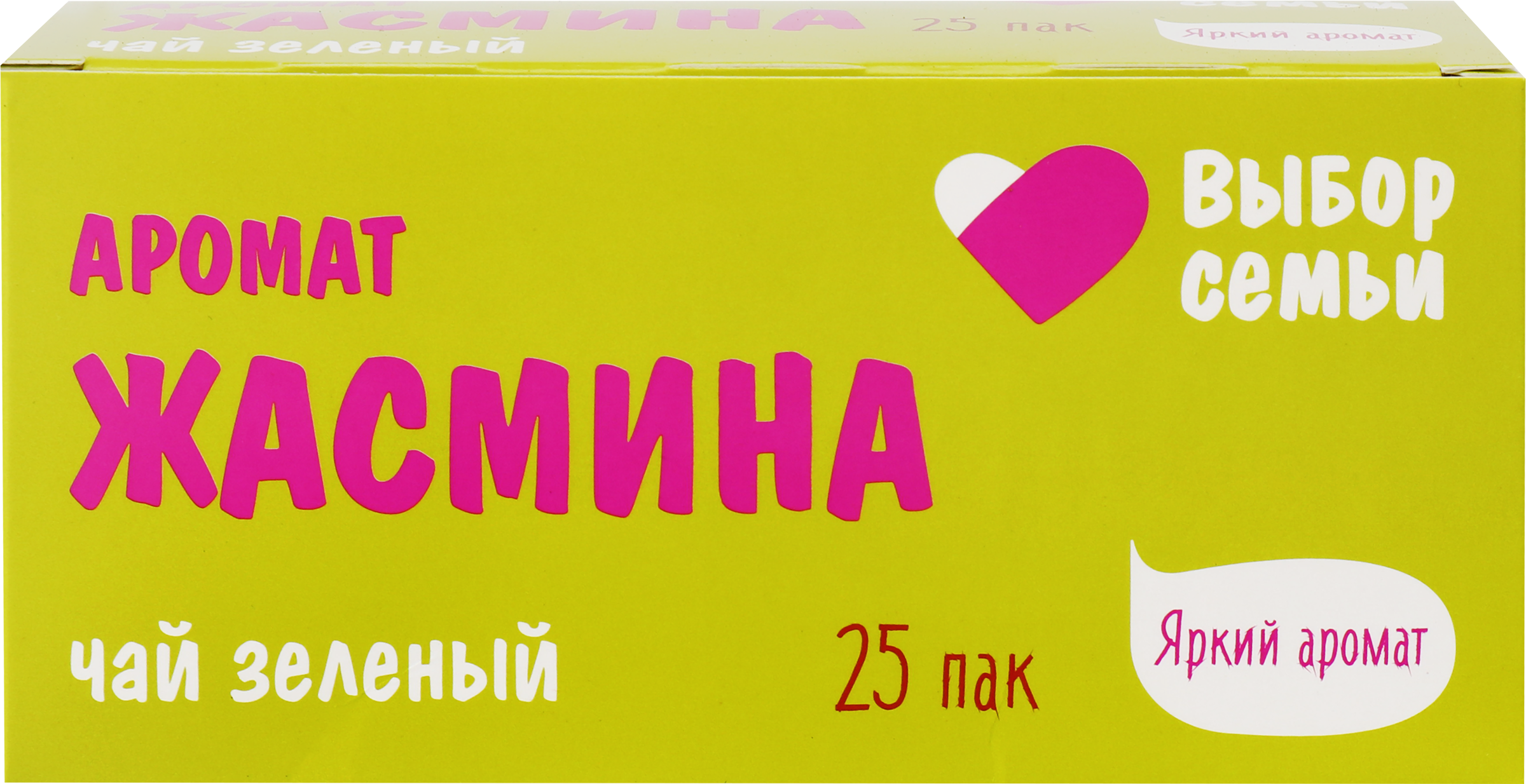 Изображение товара Чай зеленый ВЫБОР СЕМЬИ с ароматом жасмина, 25пак
