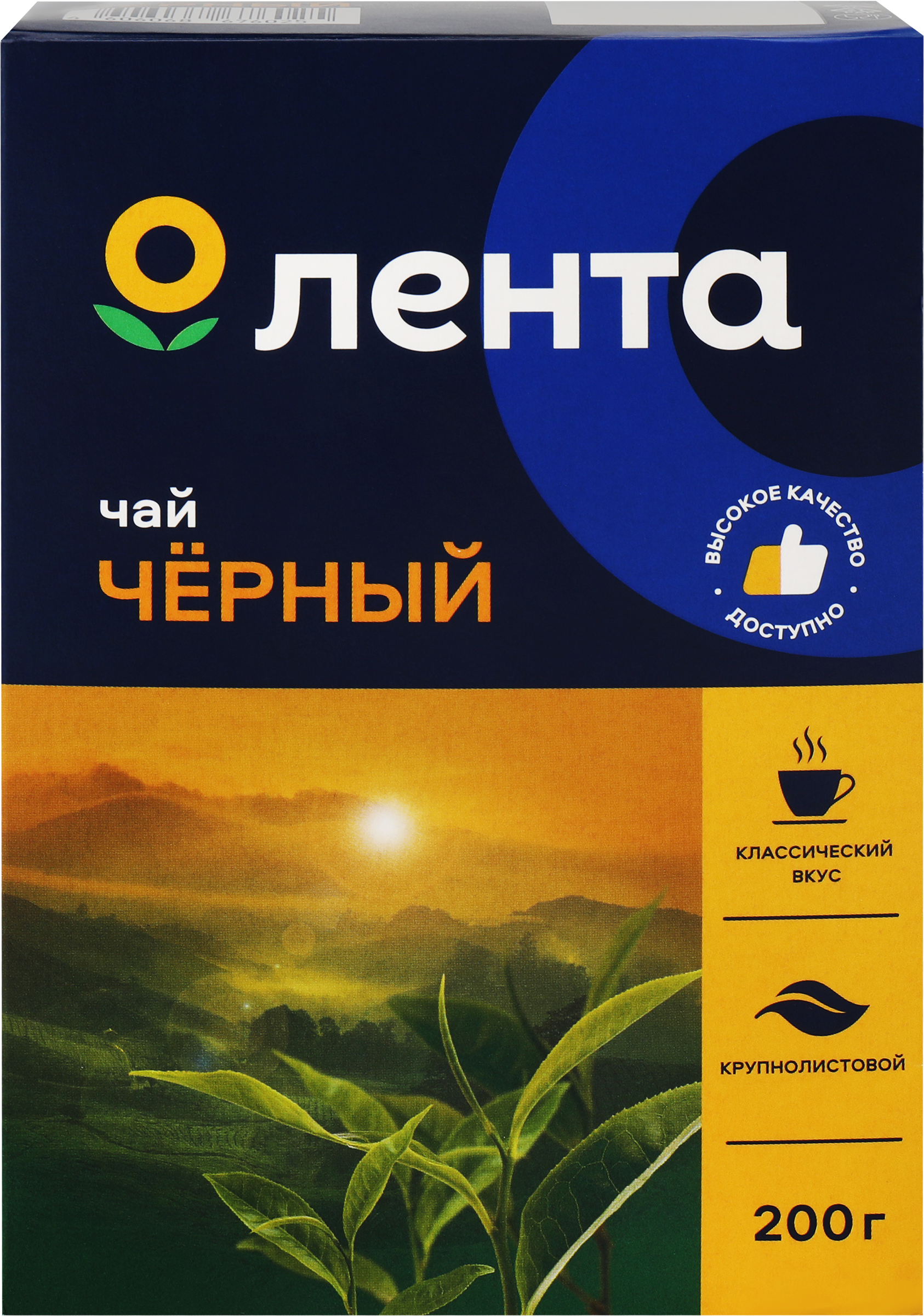 Изображение товара Чай черный ЛЕНТА крупнолистовой, 200г