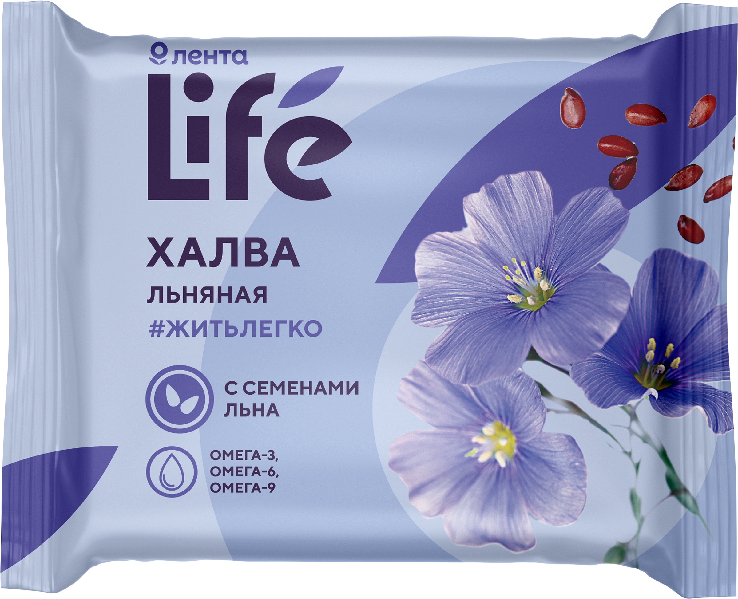 Изображение товара Халва льняная ЛЕНТА LIFE с семенами льна, 250г