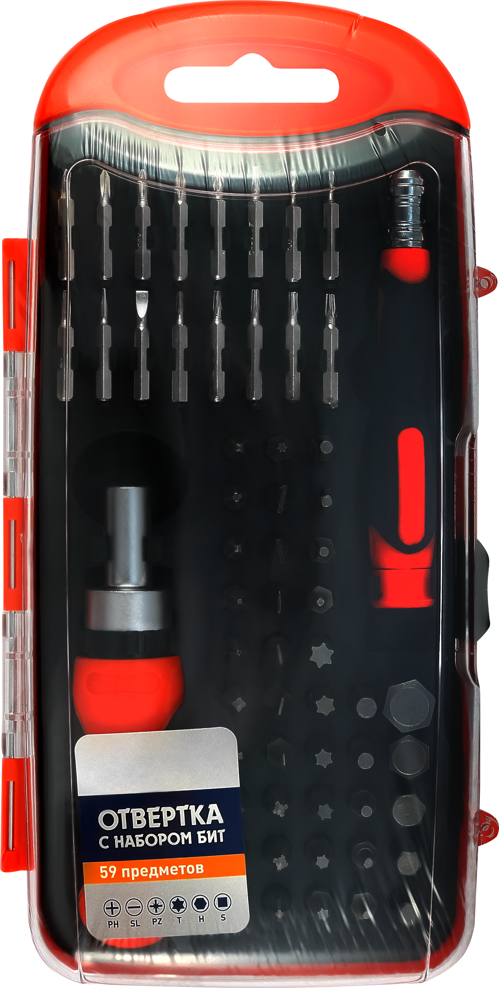 Изображение товара Отвертка PARK с набором бит 59 предметов и эргономичной рукояткой