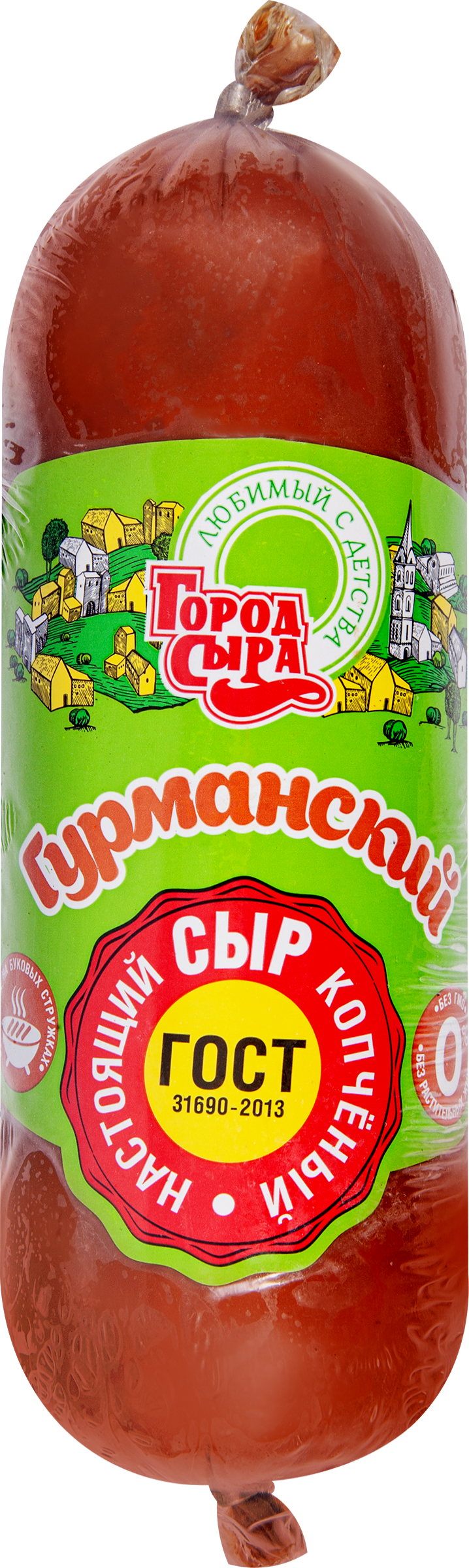 Изображение товара Сыр ГОРОД СЫРА Гурманский 40% без змж 400г натуральный копченый