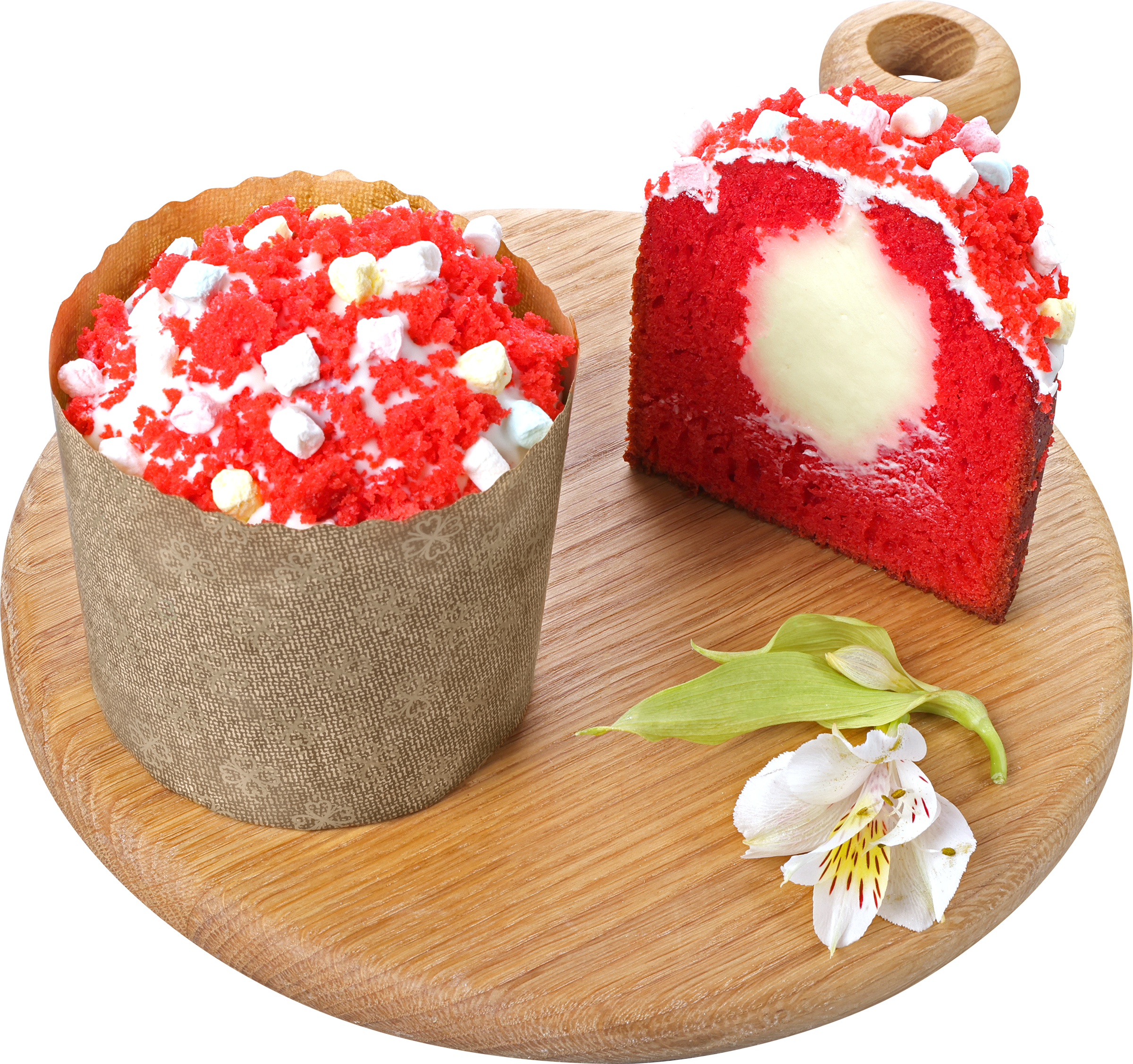 Изображение товара Кулич Красный бархат с ванильной начинкой, 420г