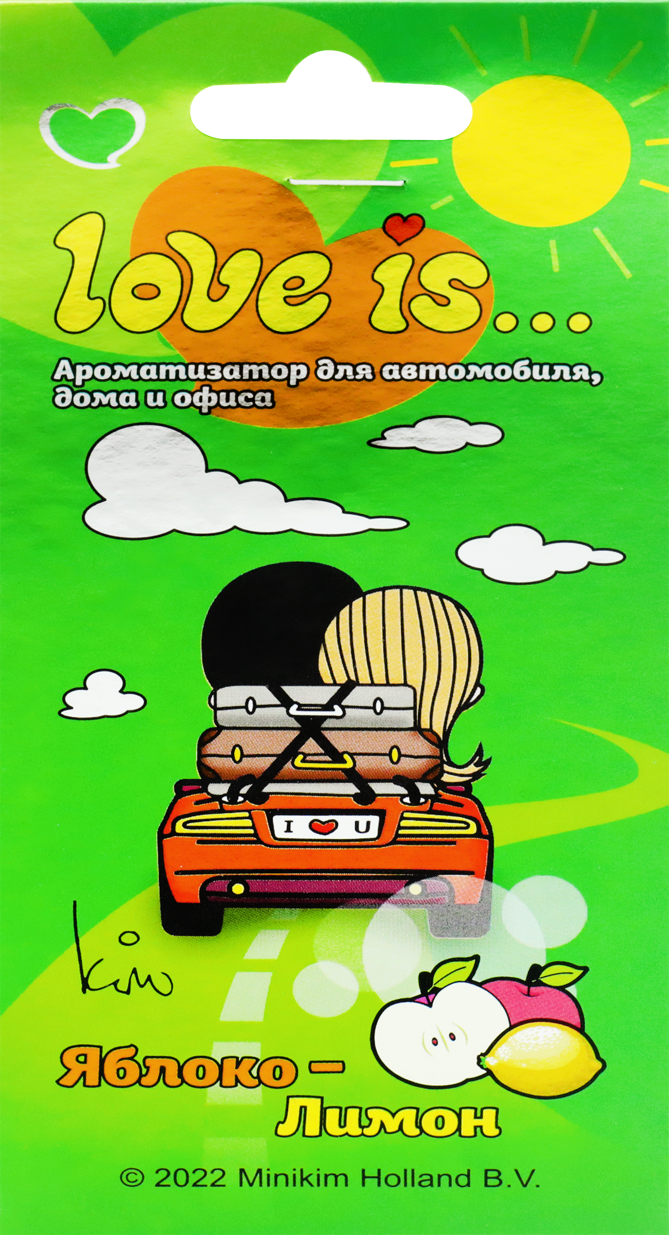 Изображение товара Ароматизатор воздуха подвесной MIODORE Love Is Яблоко-лимон и Шоколад-дыня