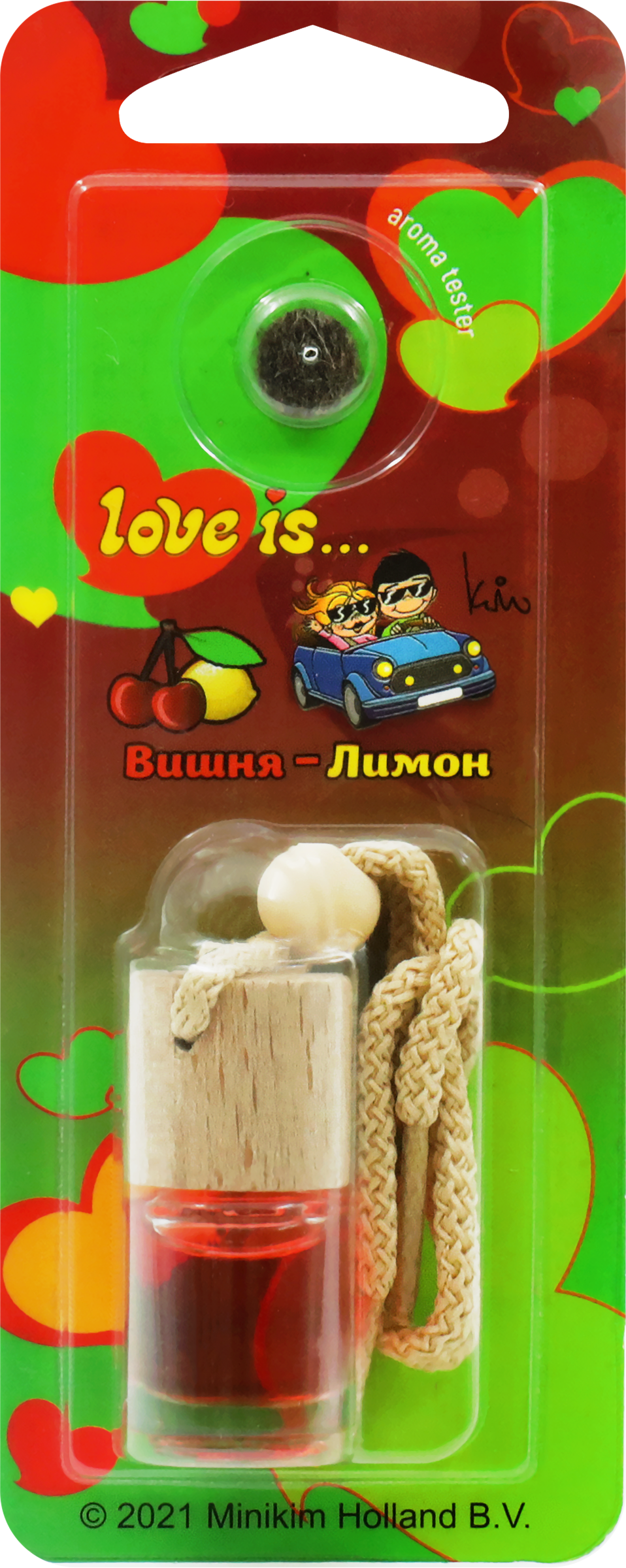 Изображение товара Ароматизатор воздуха подвесной MIODORE Love Is… Вишня-лимон/Кола-лимон