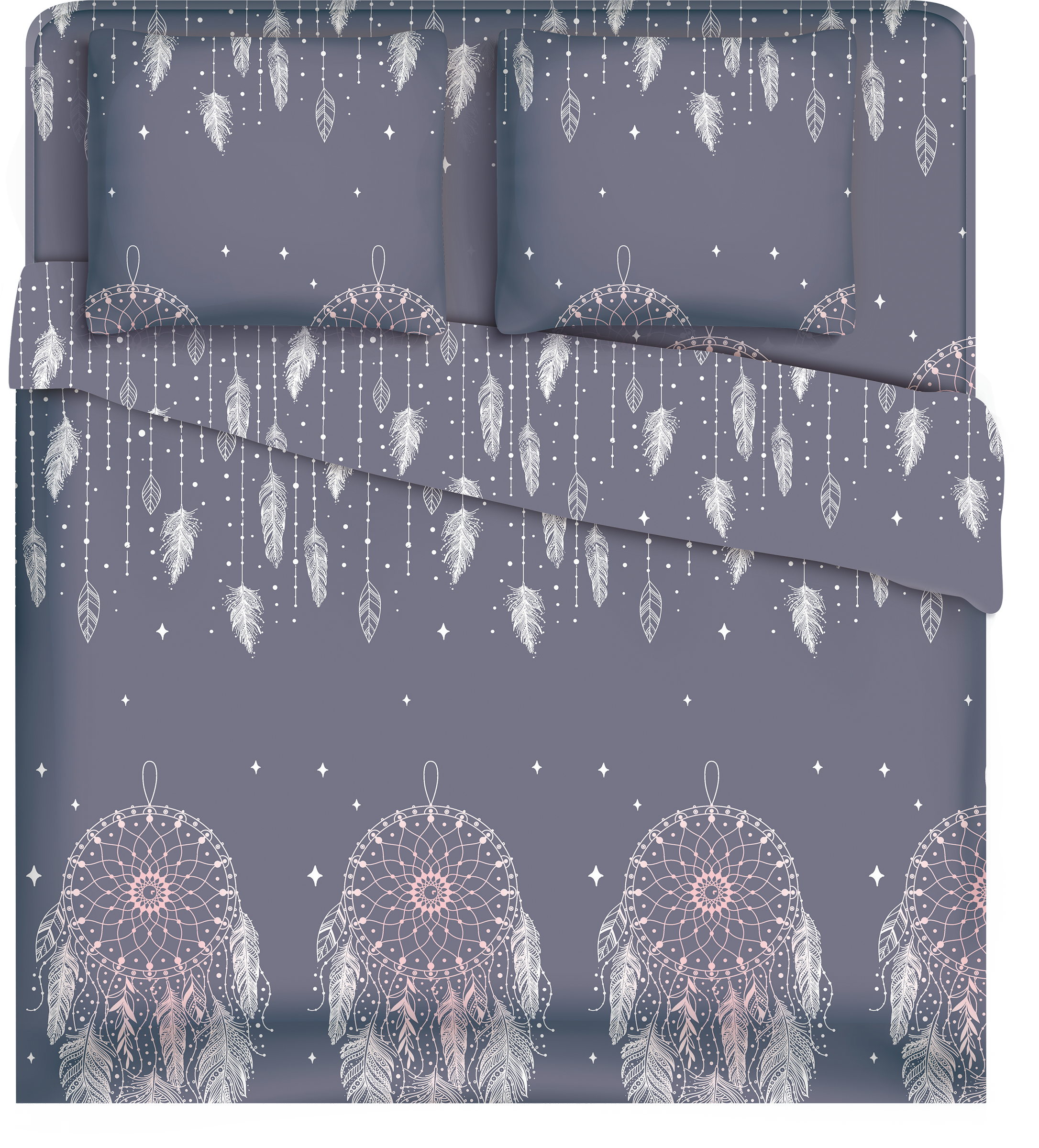 Изображение товара Комплект постельного белья 2-спальный HOMECLUB креп-жатка из полисатина