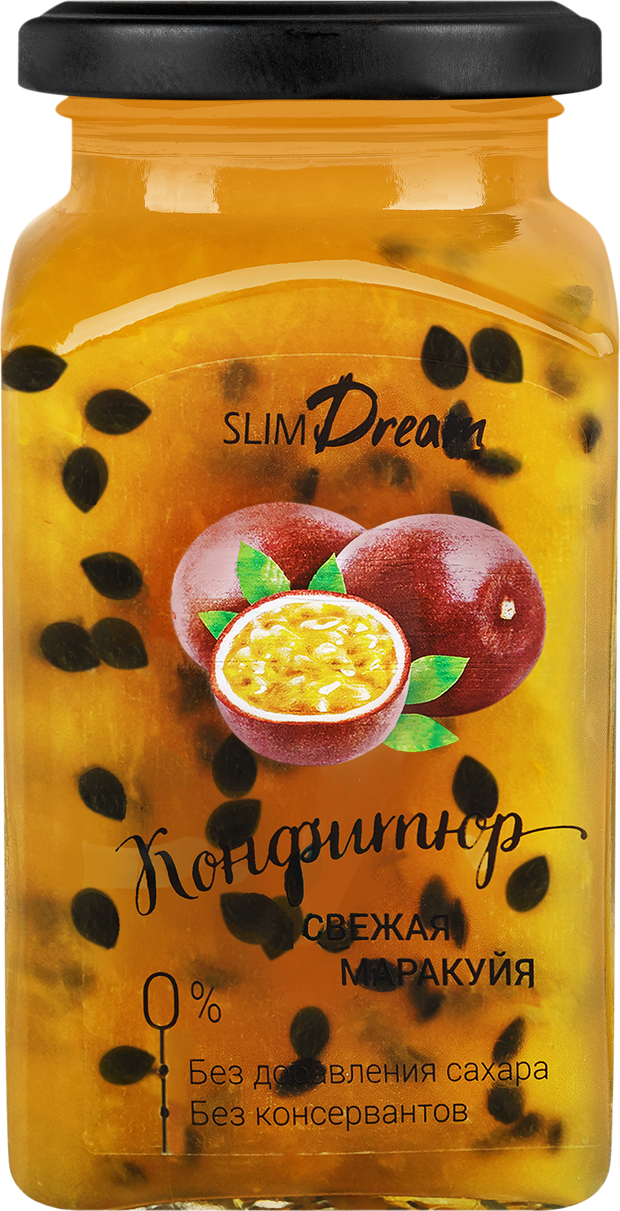 Изображение товара Конфитюр SLIMDREAM Свежая маракуйя, без сахара, 300г