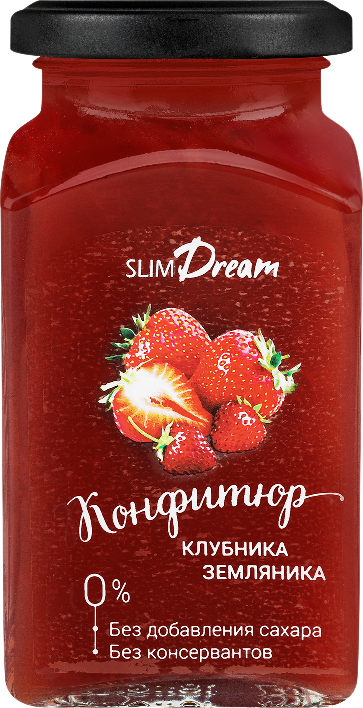Изображение товара Конфитюр SLIMDREAM Клубника-земляника, без сахара, 300г