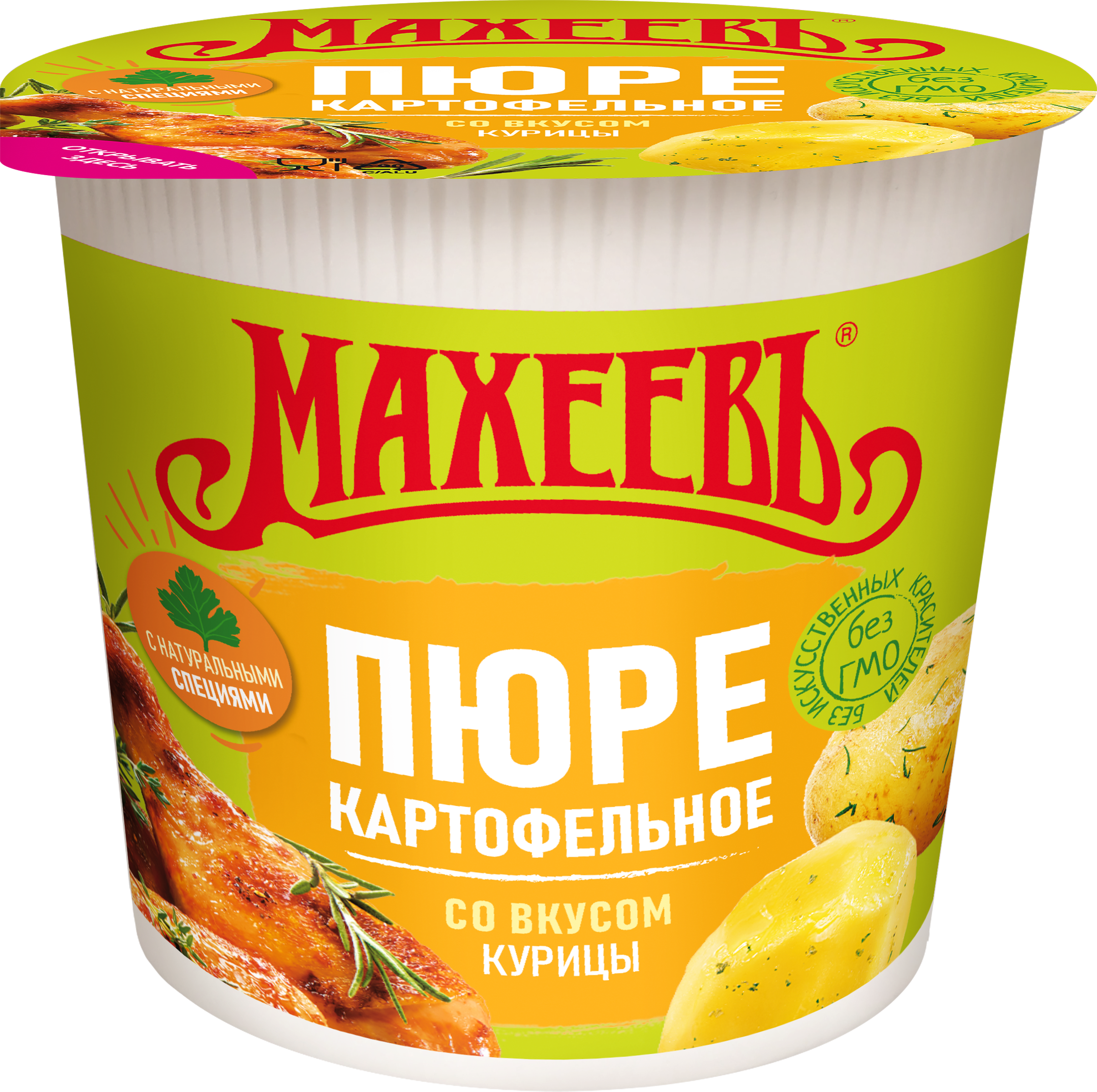 Изображение товара Пюре картофельное МАХЕЕВЪ со вкусом курицы 40г быстрое домашнее блюдо