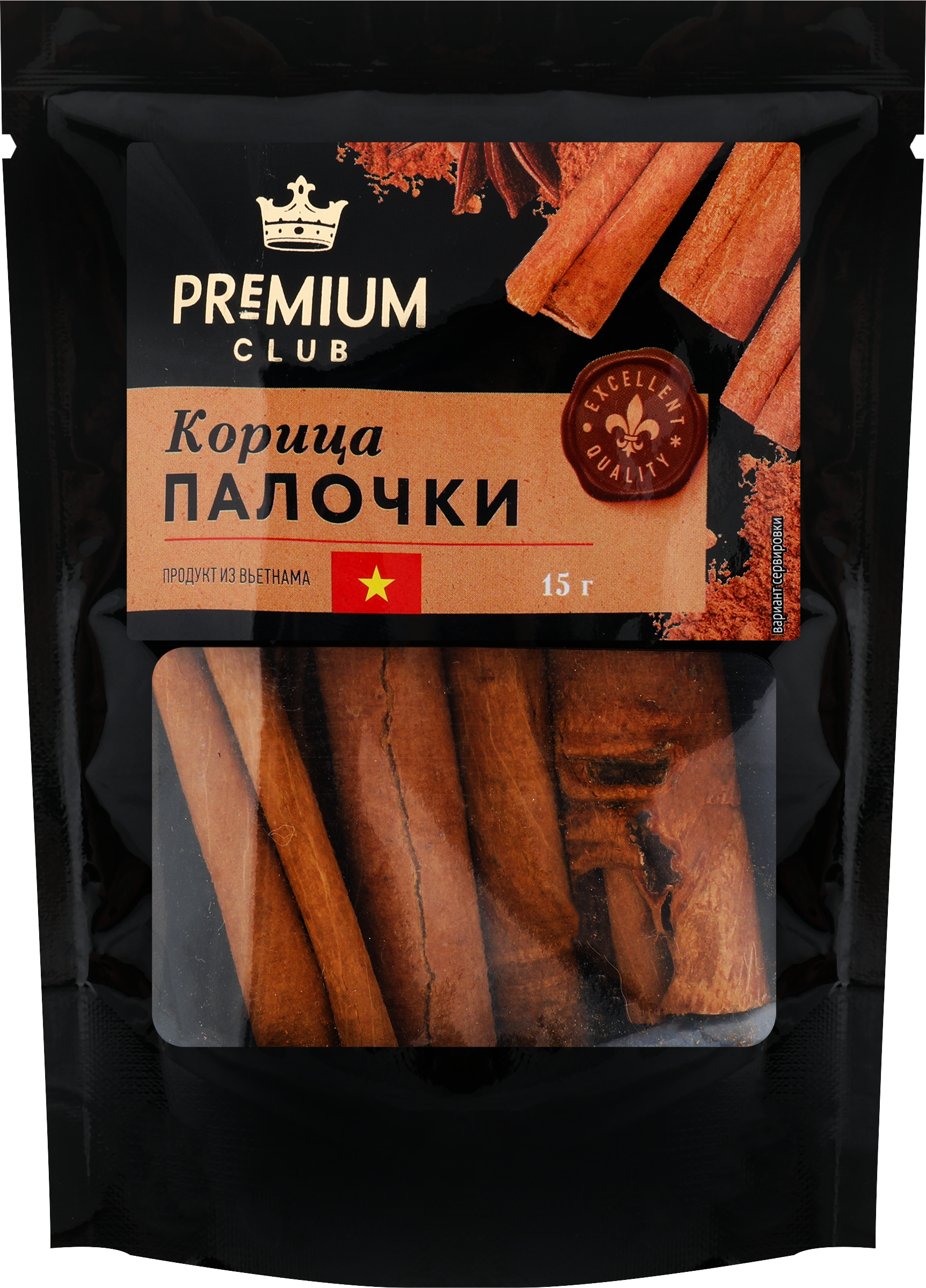 Изображение товара Корица PREMIUM CLUB палочки 15г специя для выпечки и напитков