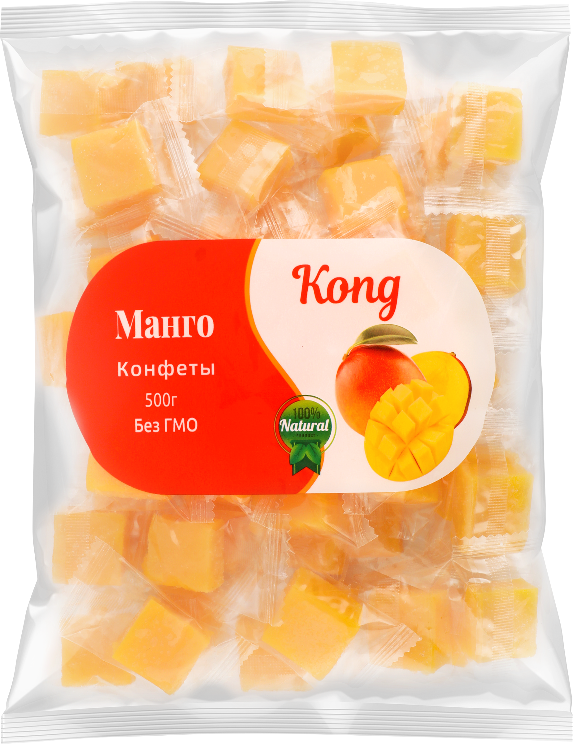 Изображение товара Манго кубики 500г натуральные жевательные конфеты из сублимированного манго