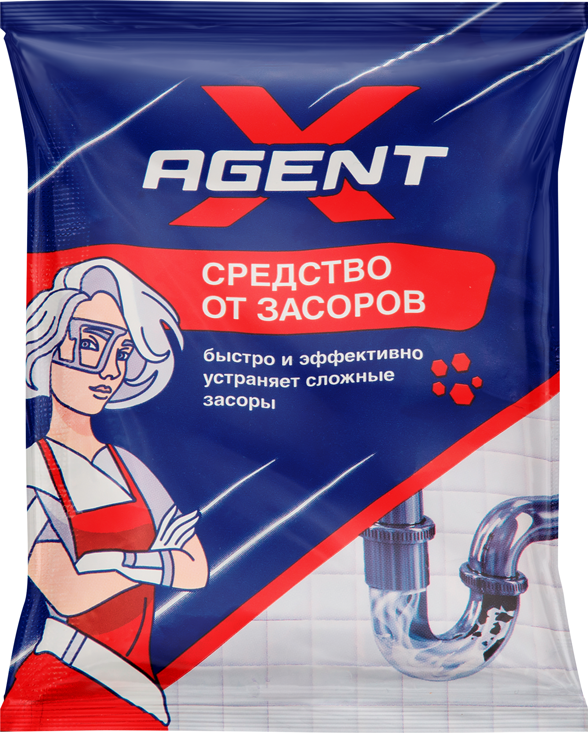 Изображение товара Средство от засоров AGENT X, 70г