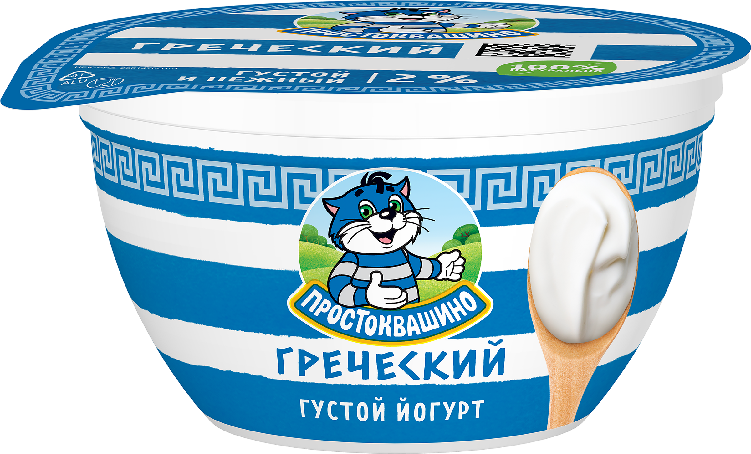 Изображение товара Йогурт ПРОСТОКВАШИНО Греческий 2% без змж 135г натуральный продукт