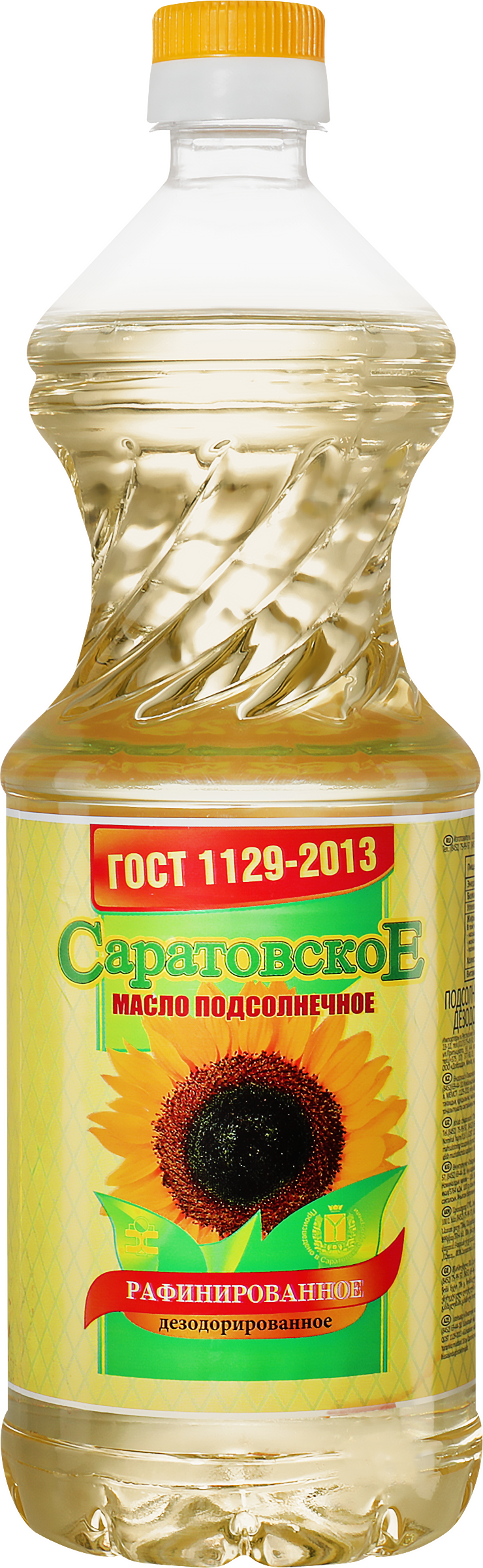 Изображение товара Масло подсолнечное САРАТОВСКОЕ рафинированное дезодорированное, 800мл