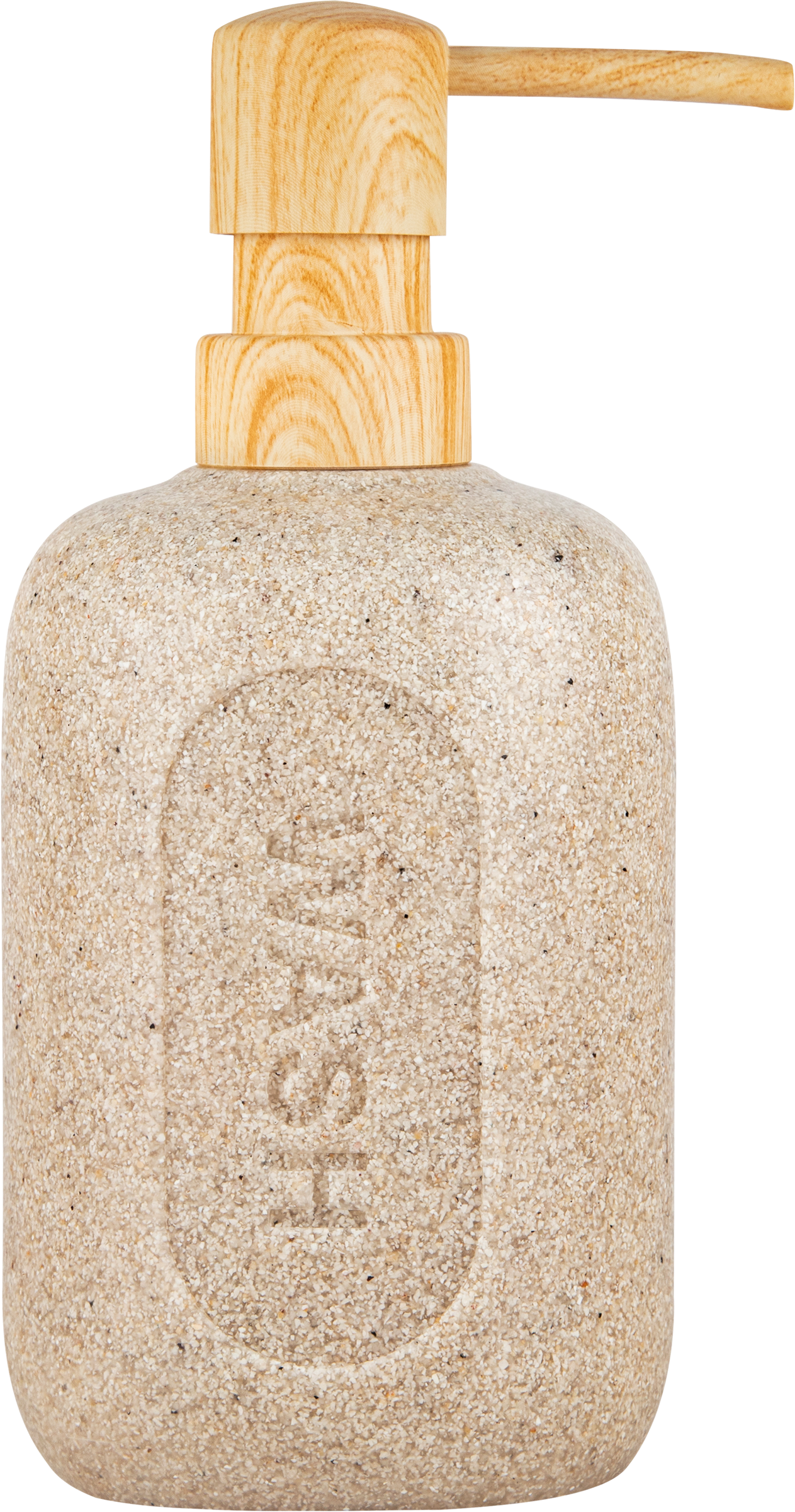 Изображение товара Дозатор для мыла HOMECLUB Natura из полирезины бежевый 8x7x17,5 см