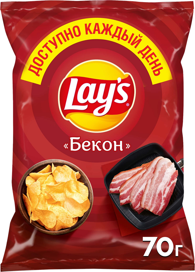 Изображение товара Чипсы картофельные LAY'S Бекон, 70г