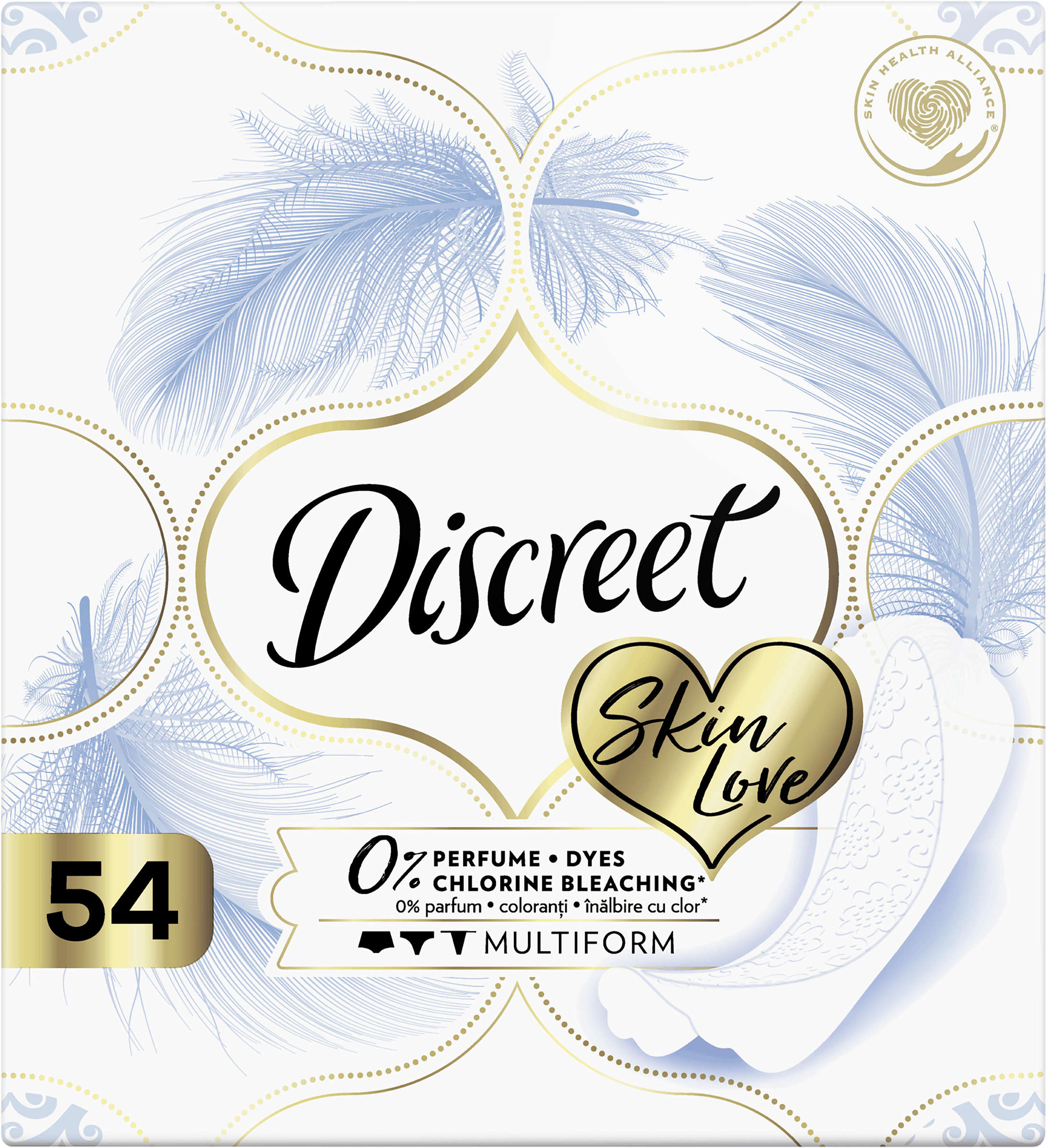 Изображение товара Прокладки ежедневные DISCREET Skin Love Multiform Trio 54 шт для женщин