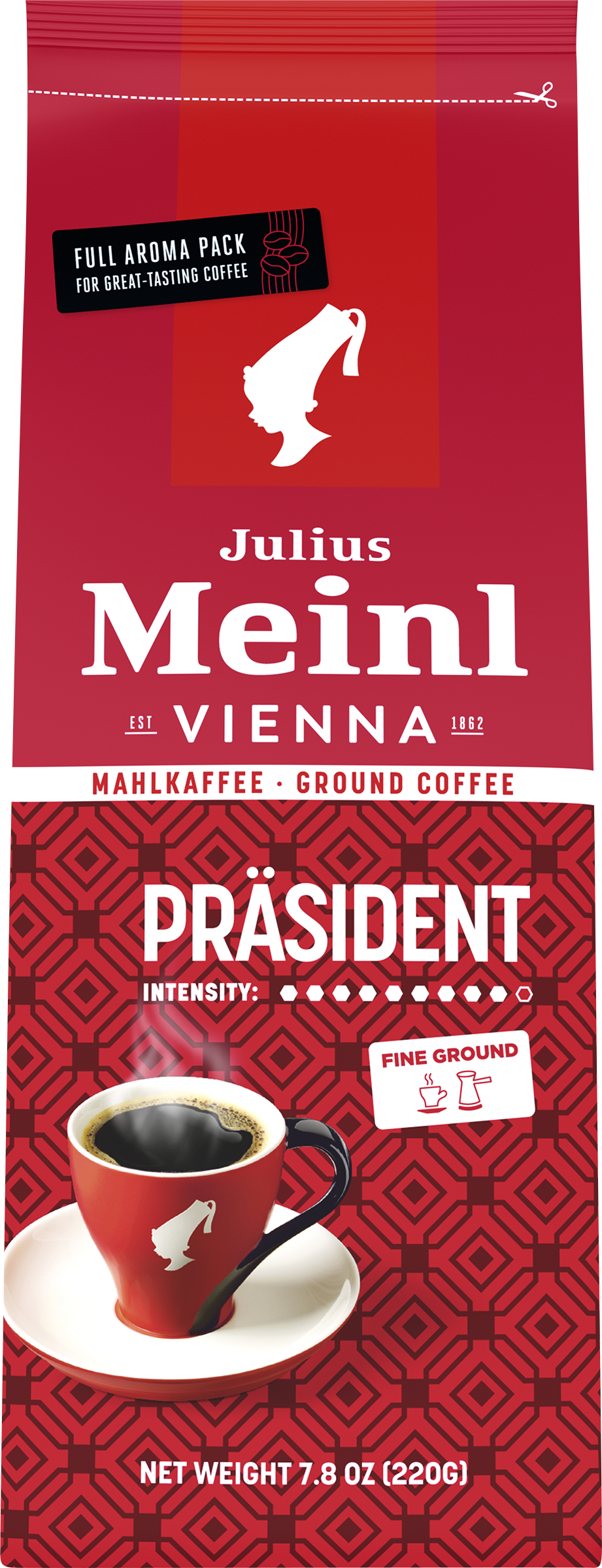 Изображение товара Кофе молотый JULIUS MEINL Prasident натуральный жареный, 220г
