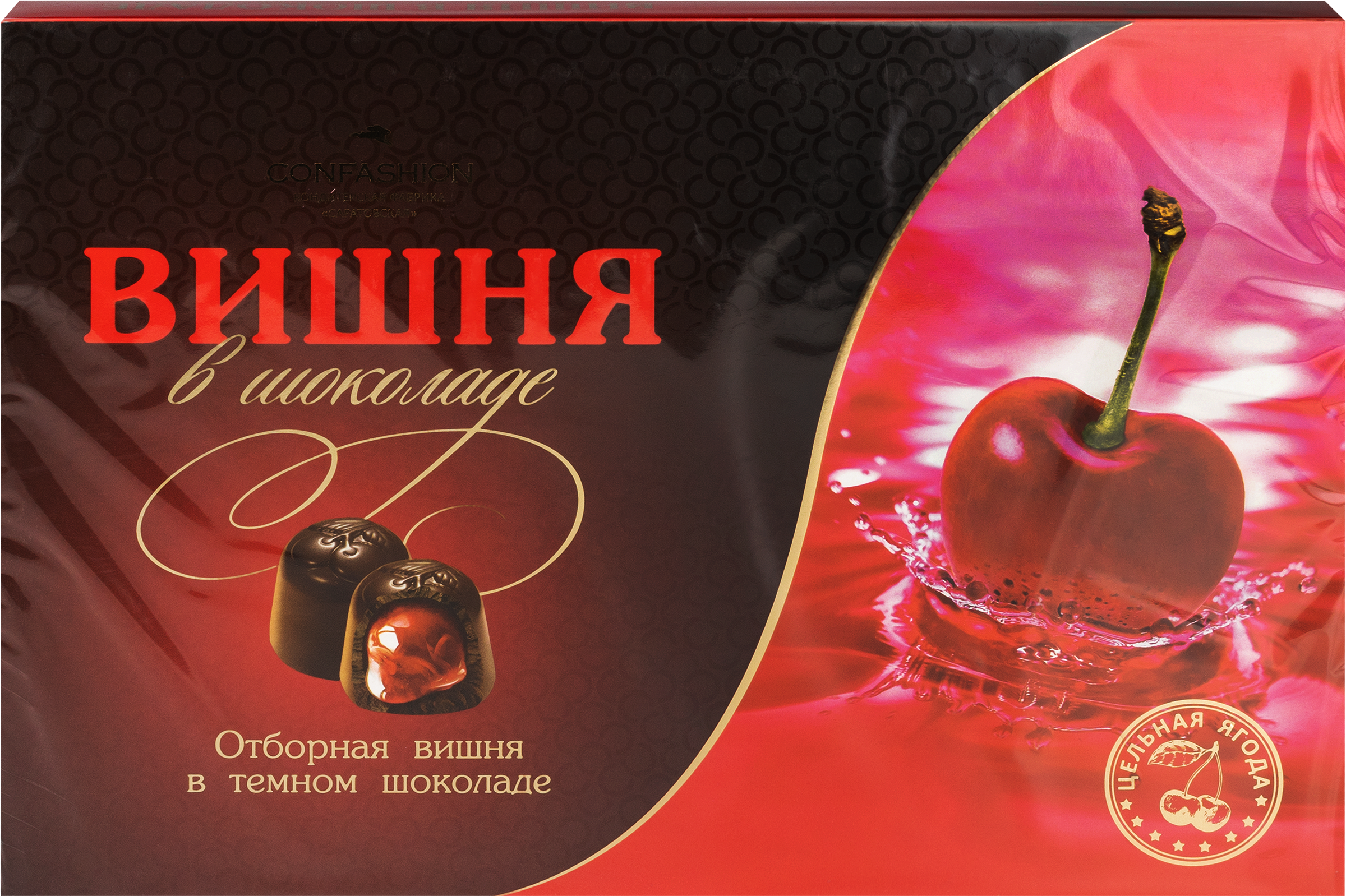 Изображение товара Конфеты САРАТОВСКАЯ КФ Вишня в шоколаде, 210г
