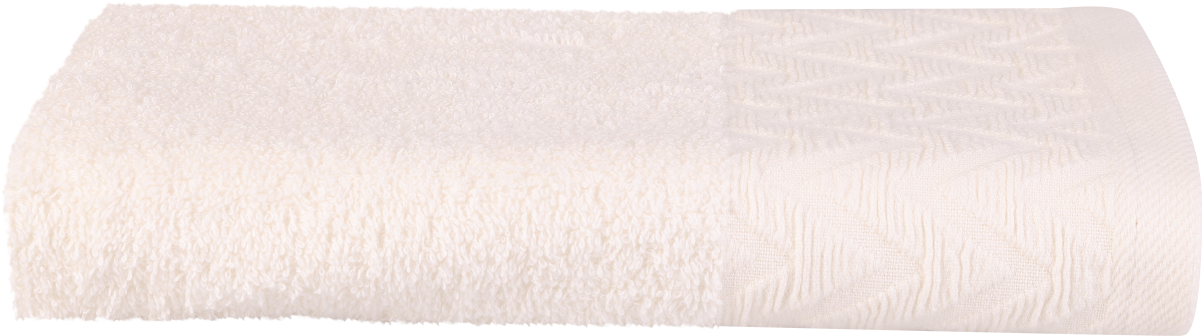 Изображение товара Махровое полотенце HOMECLUB Зигзаг 70х130 см кремовое хлопковое