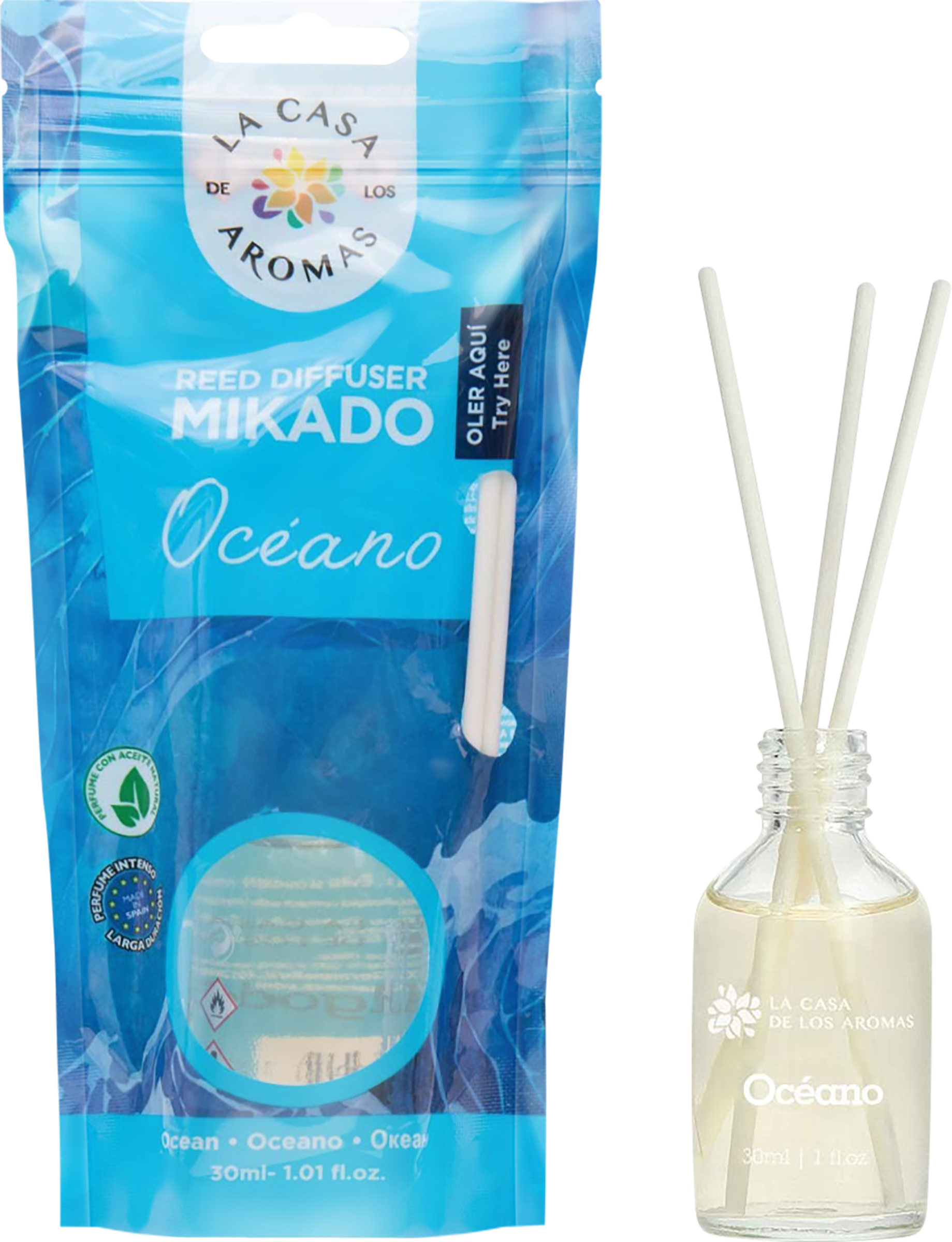 Изображение товара Ароматизатор жидкий для воздуха LACASADELOSAROMAS с палочками Mikado Океан 30мл