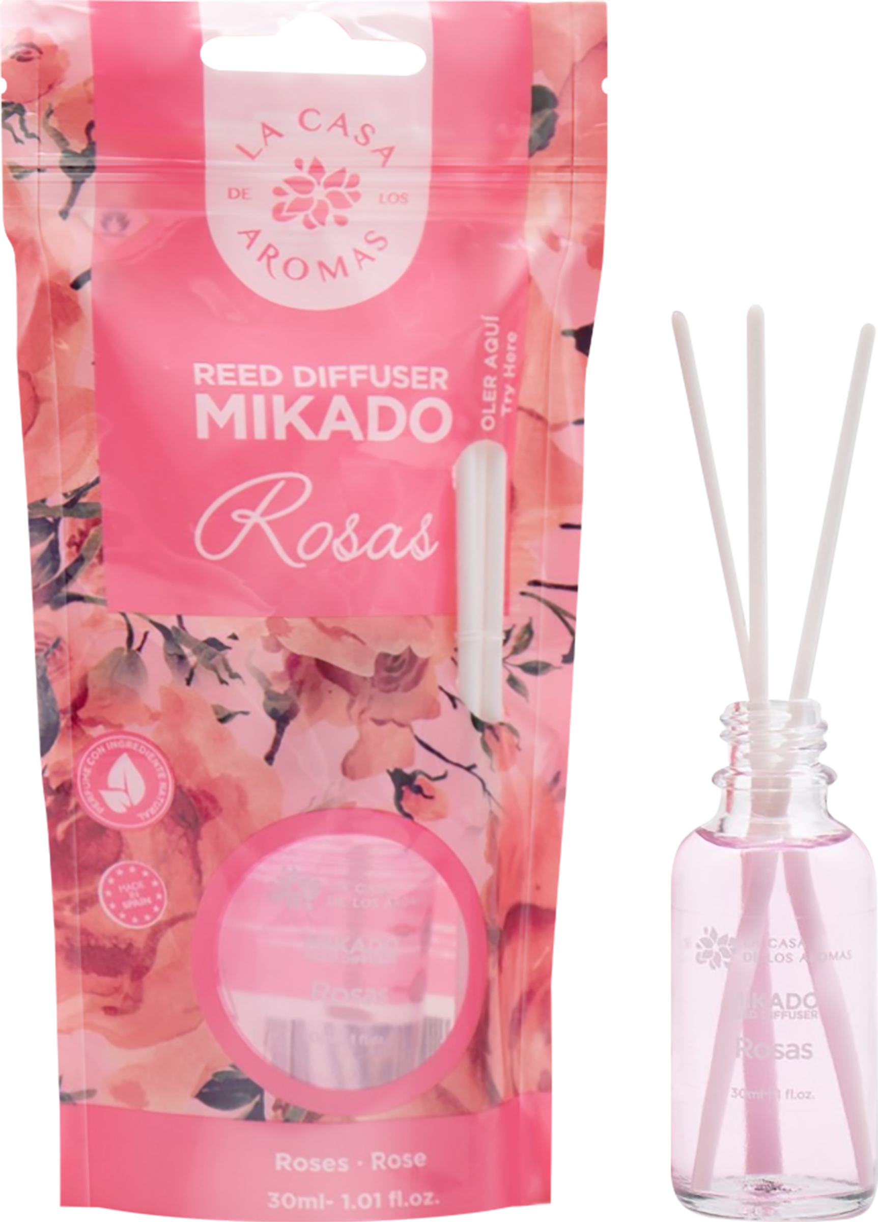 Изображение товара Ароматизатор LACASADELOSAROMAS с палочками Mikado Роза 30мл