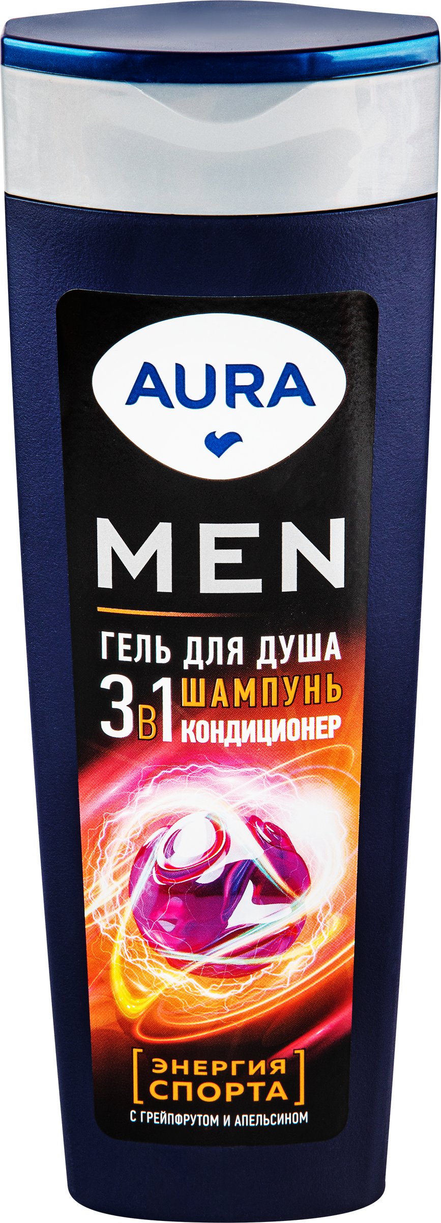 Изображение товара Гель для душа AURA Men 3в1 Энергия спорта, 380мл
